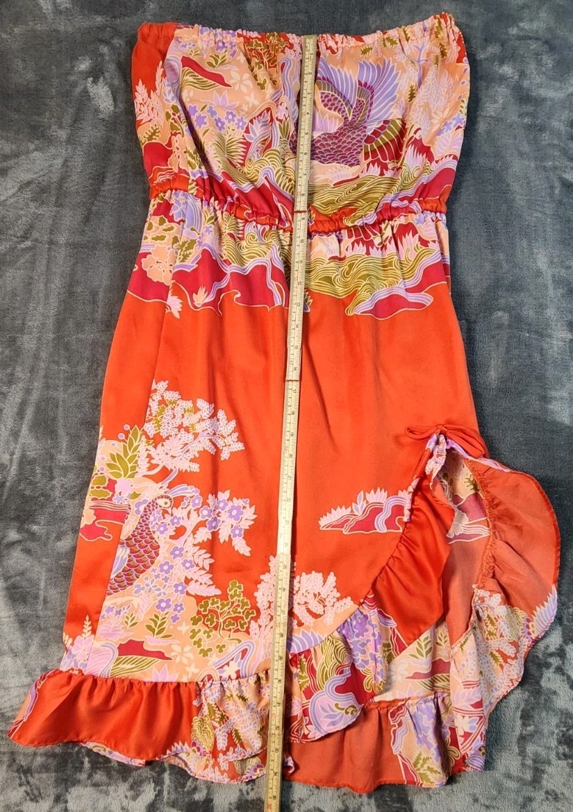 Vintage Waltah Hawaiian Dress Womens Medium Sleeveless Asian Print Oriental