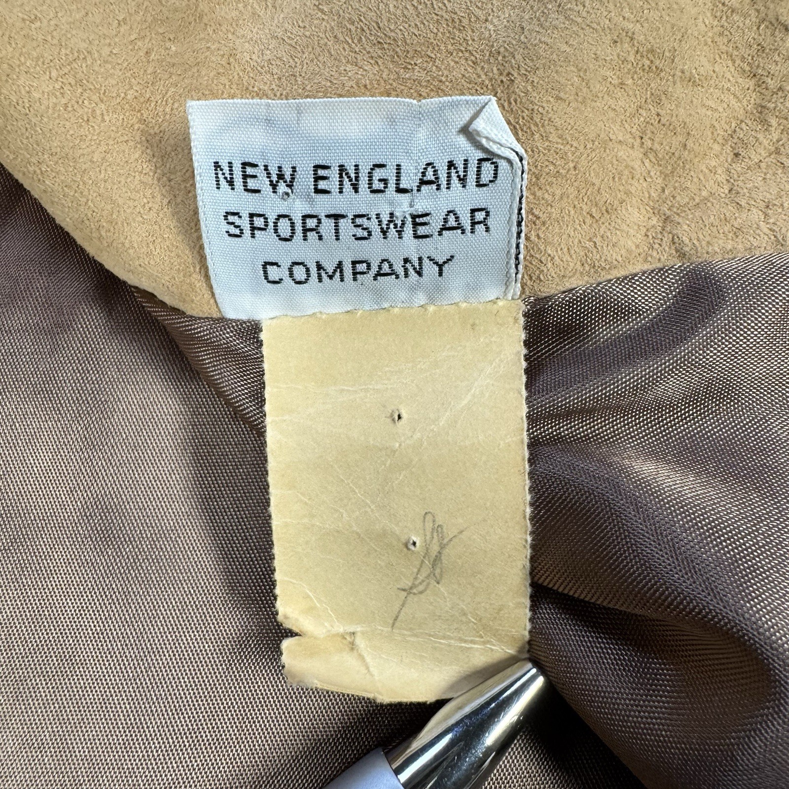 1970s Vintage New England Sportswear Co Suede Jacket Women’s 10 USA Tan