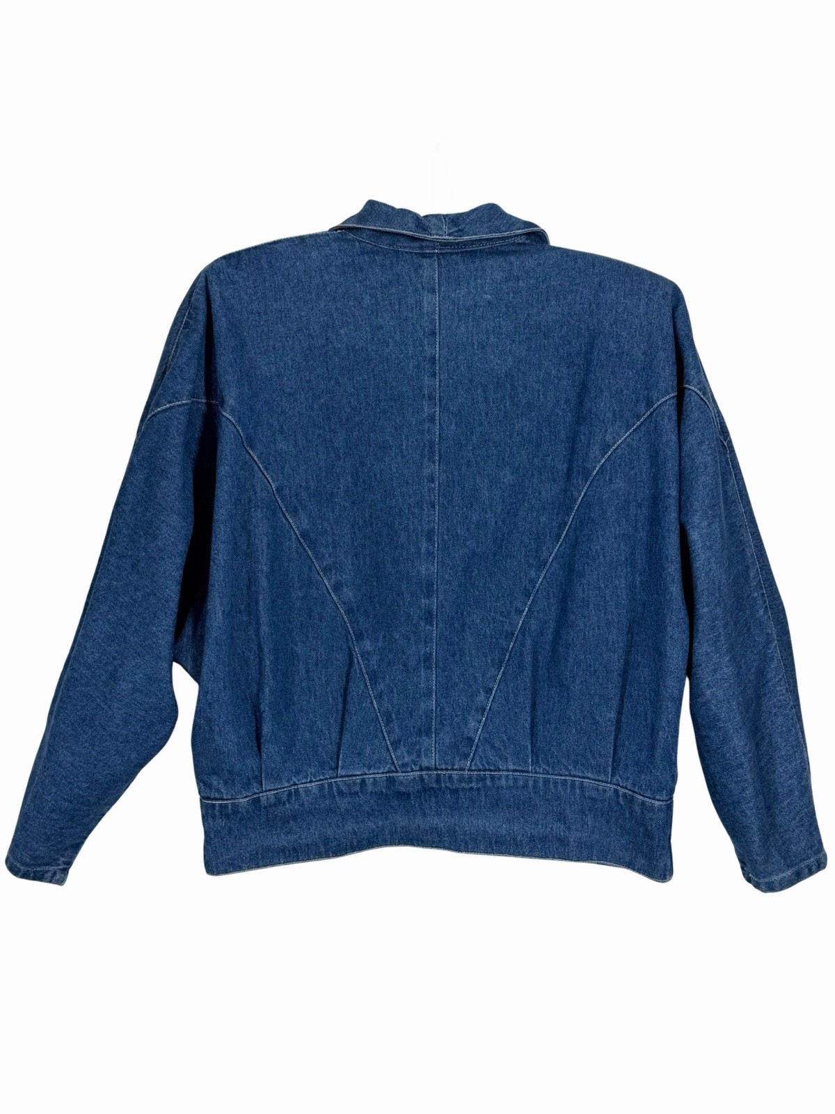 Vintage Pado Jean Jacket Women’s Medium Rhinestone Embellished 80s USA Denim
