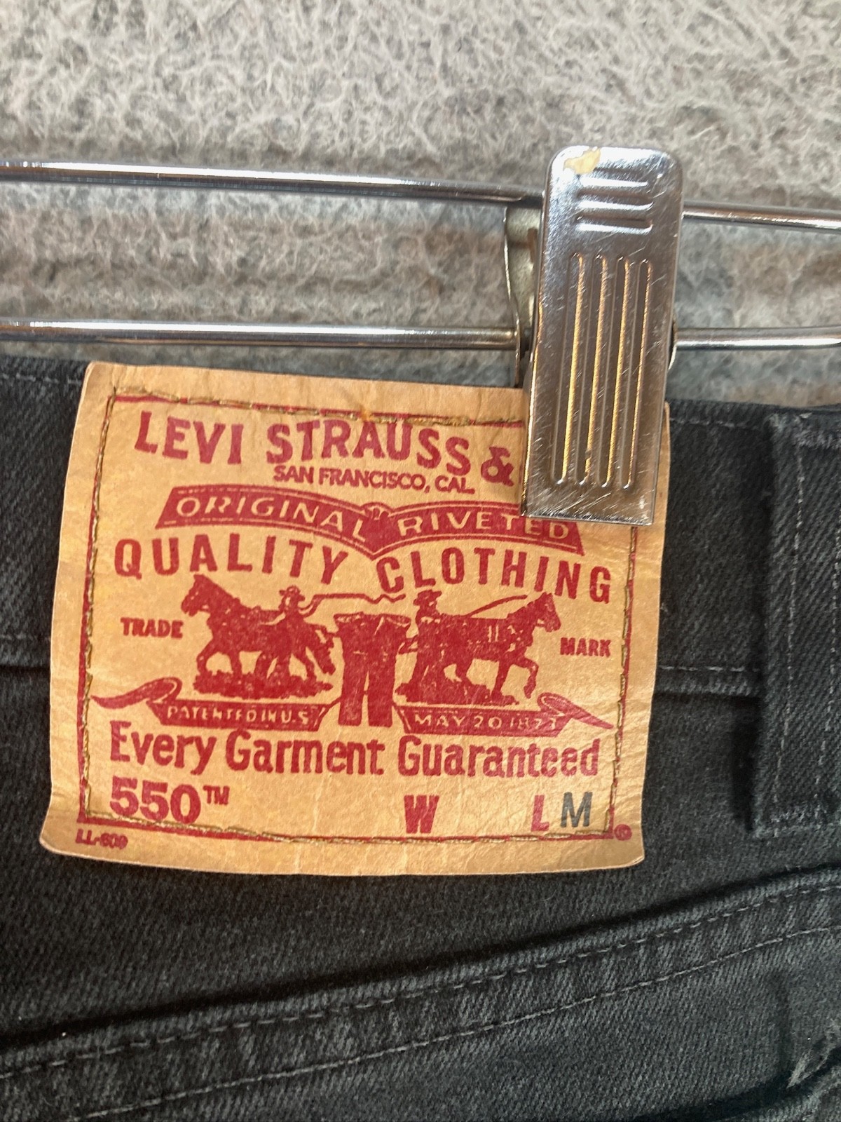 Levis 550 Jeans Womens Size M 8 Mis BlackRelaxed Fit Tapered Leg 28×30 VTG