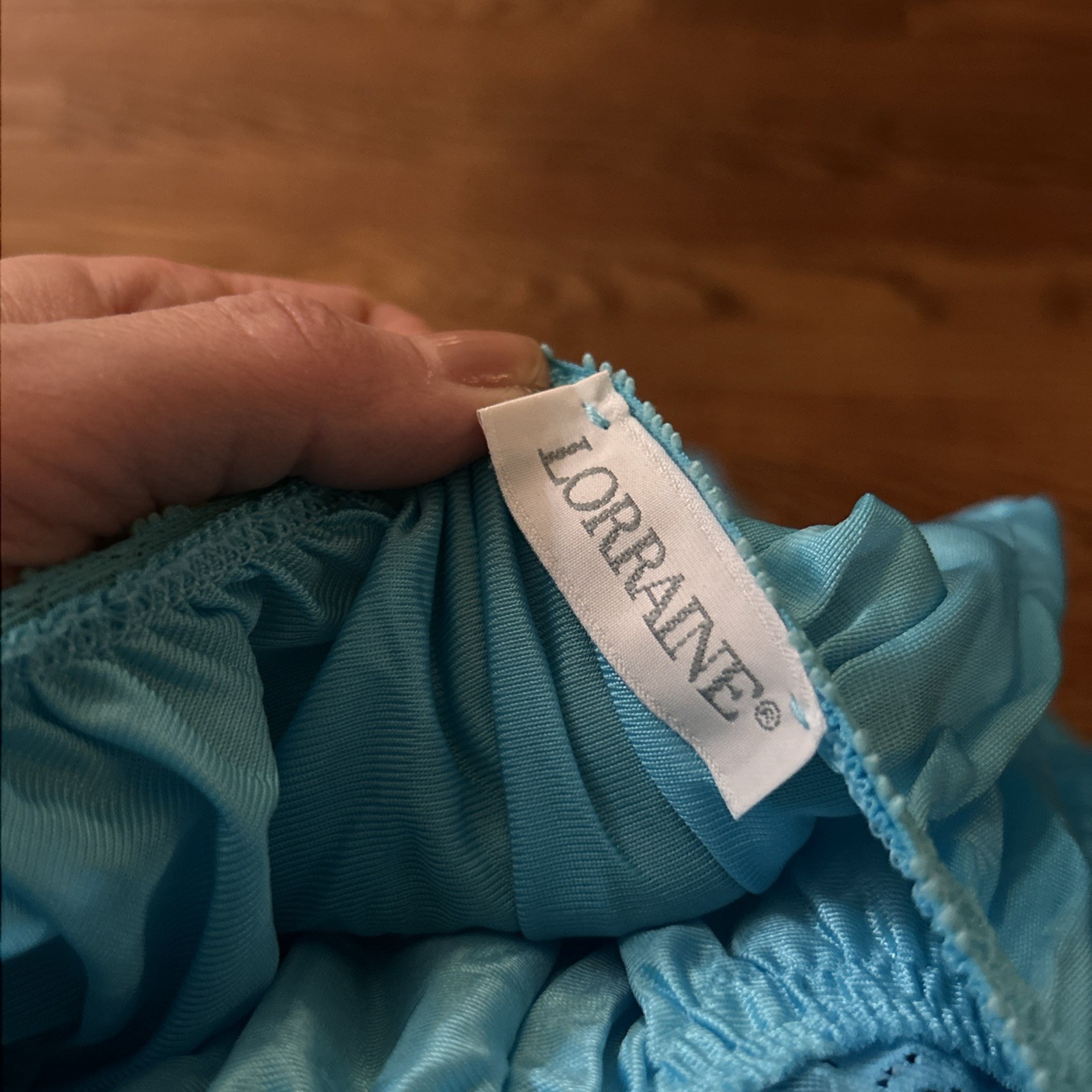 Vintage Lorraine Lingerie Nightgown Turquoise Blue Size Medium New With Tags