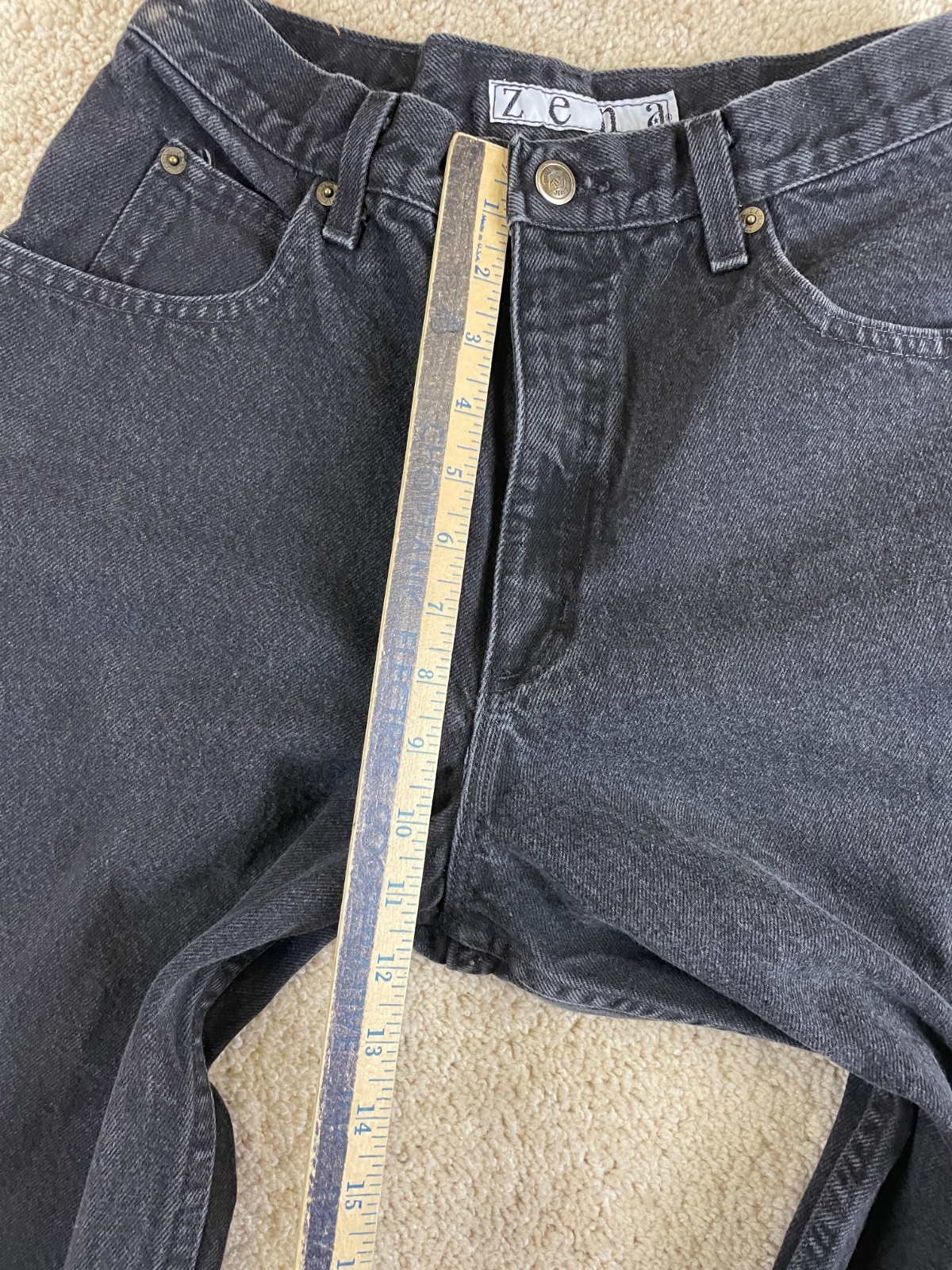 Vintage Zena Jeans Womens 26×29 Denim Mom Jeans High Rise Black