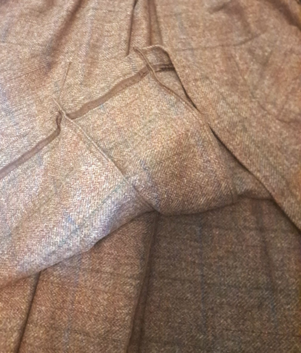 Aunt Abigails Attic Dress Wool Plaid Pockets Period Costume Western Country 12 M