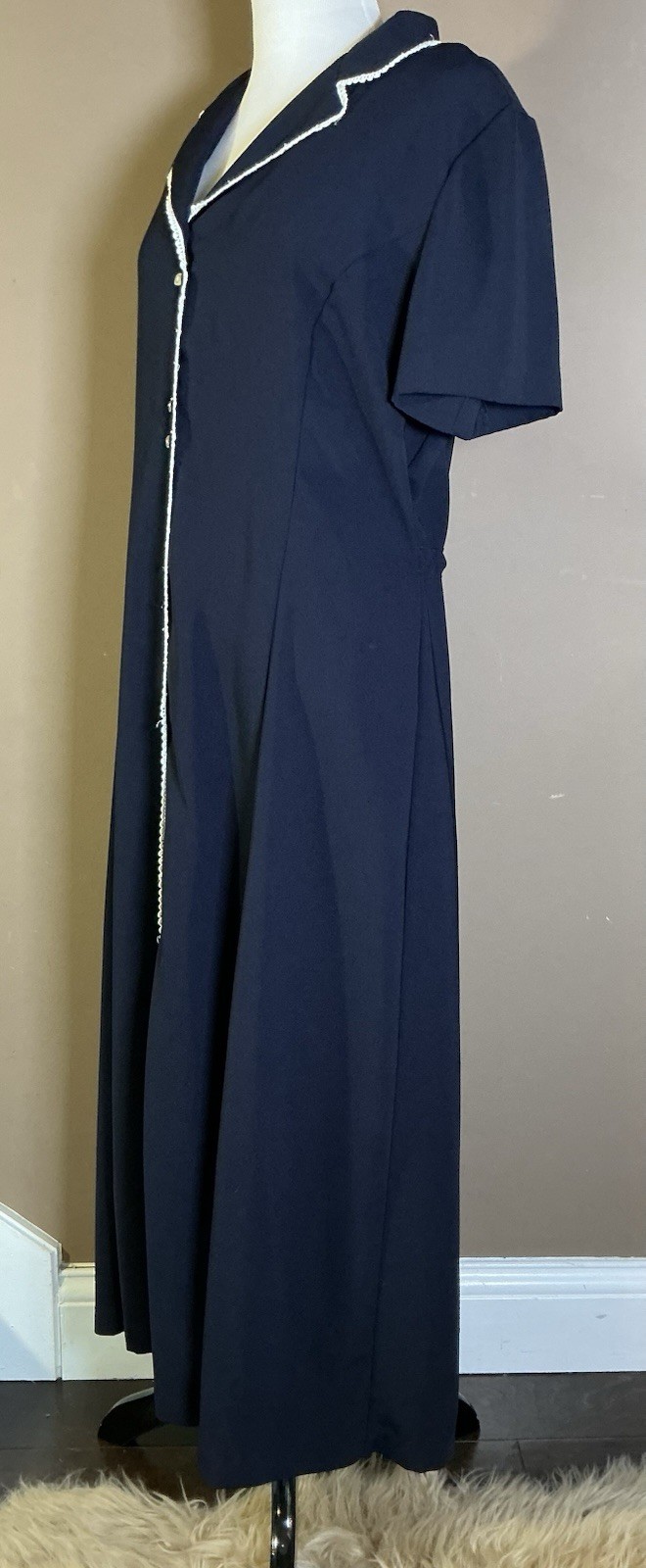 Vintage Julian Taylor 80s 90s Button Front Tie Waist Maxi Dress Cottagecore