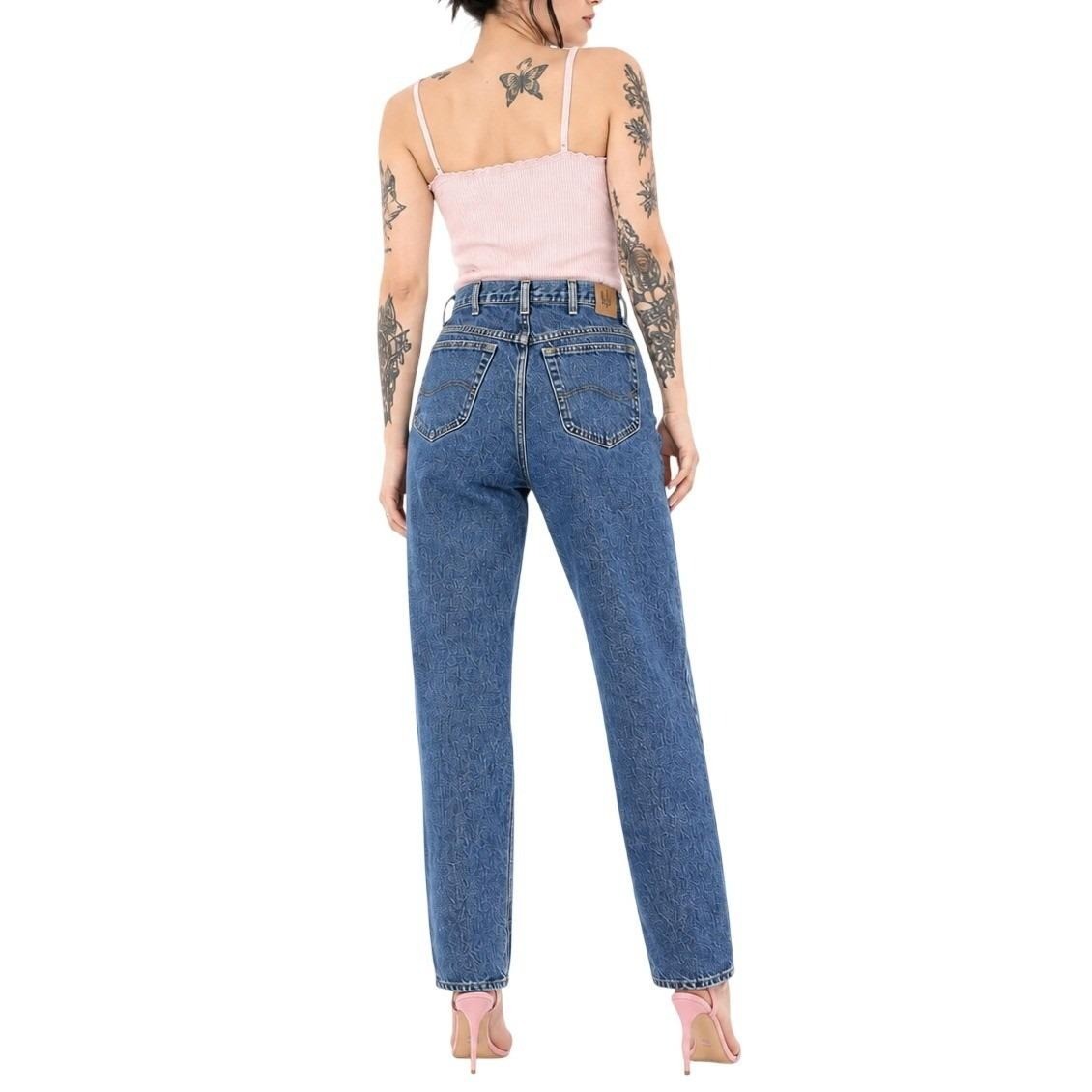 Vintage High Waist Lee Jeans Womens 12 High Rise Tapered Straight Leg Denim