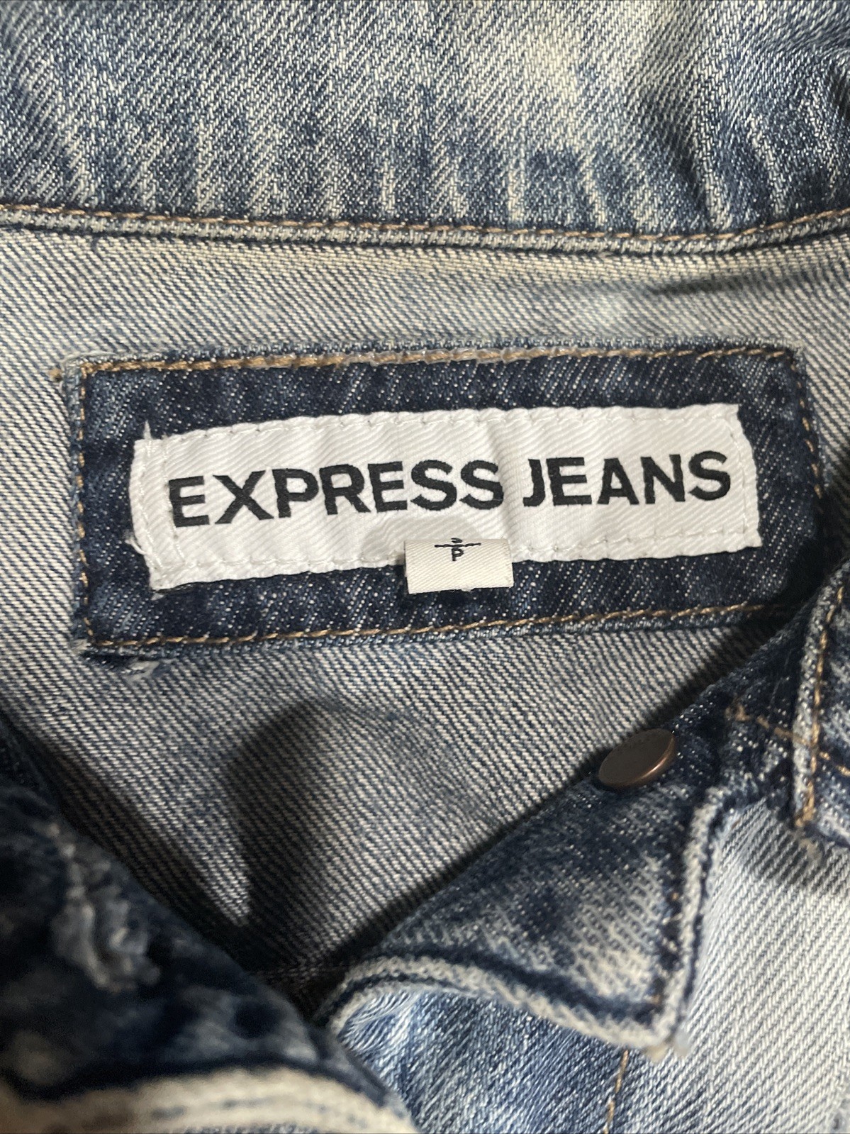 Vintage Denim Jacket Acid Wash Distressed Limited Express EXP 1980’s Sz Small