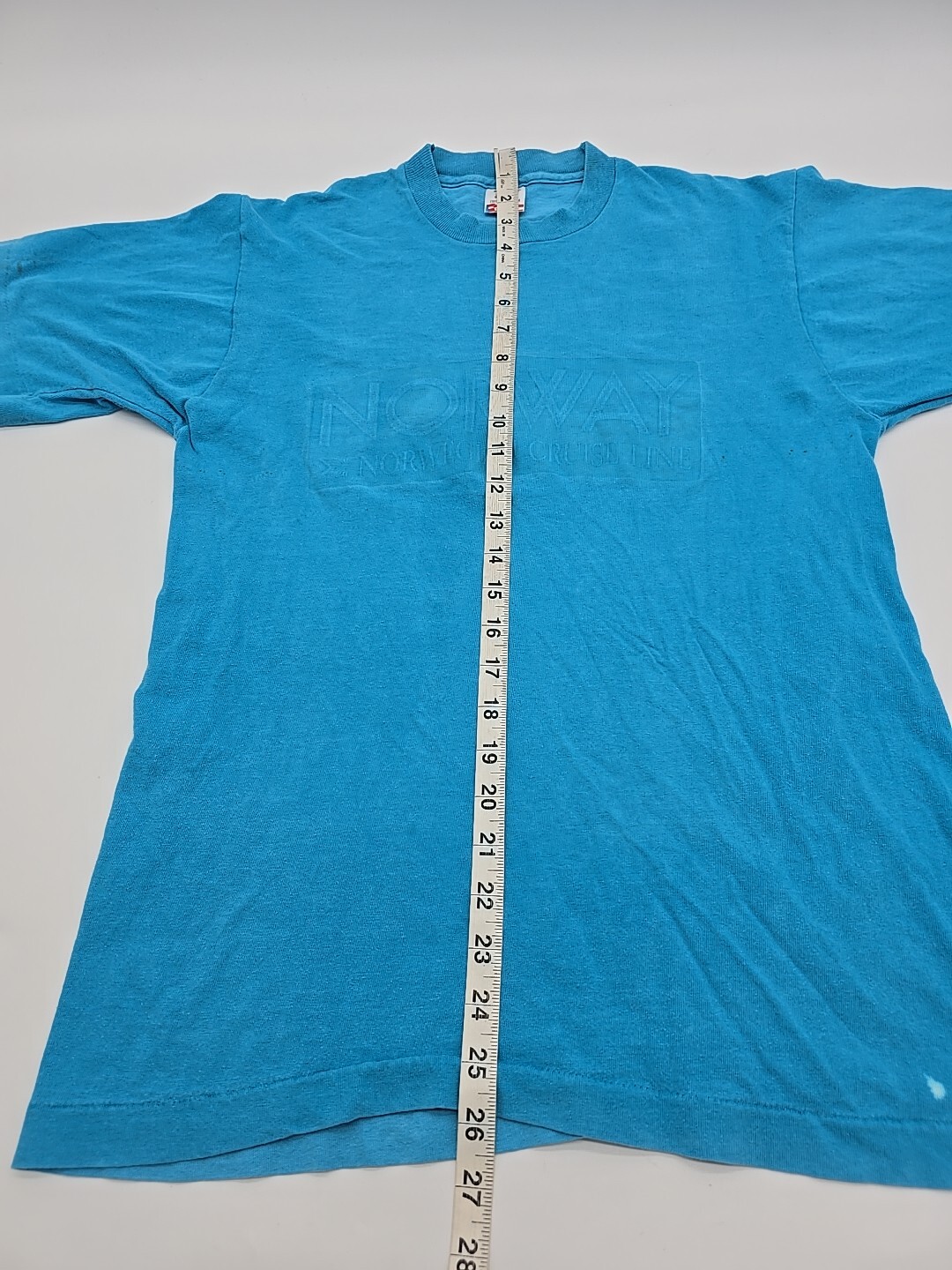 Vintage Norway Cruise Line T-Shirt Womens Medium Blue 90s USA..#9517
