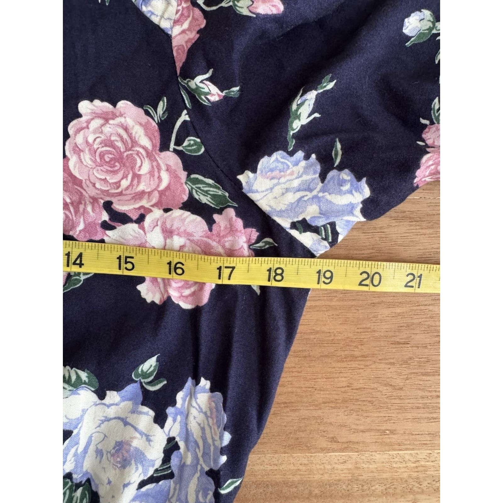 Vintage tabby of california Midi Navy Floral Size 8 Made In USA