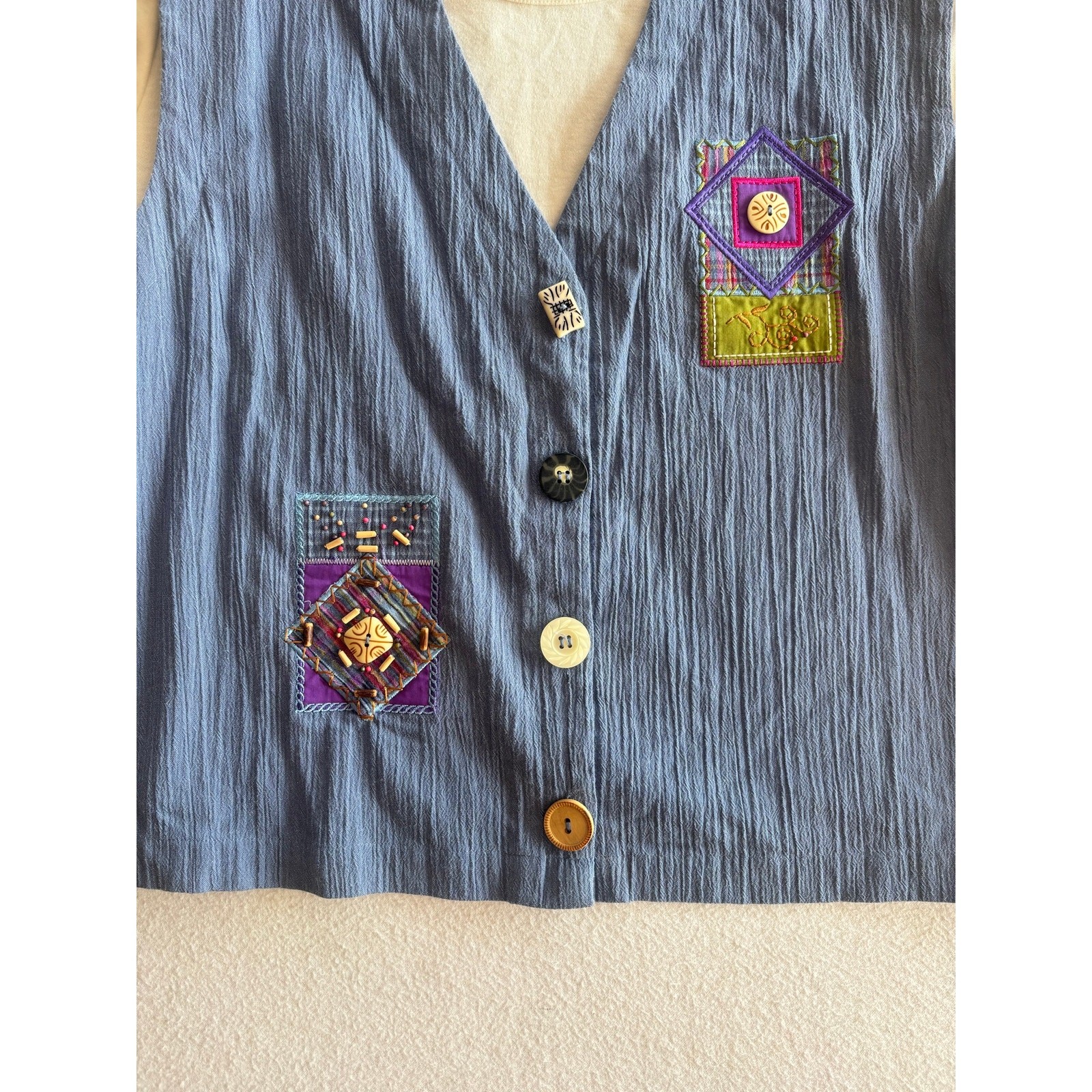 Vintage 1970s Koret California City Blues Two Piece Matching Set Small Cottage