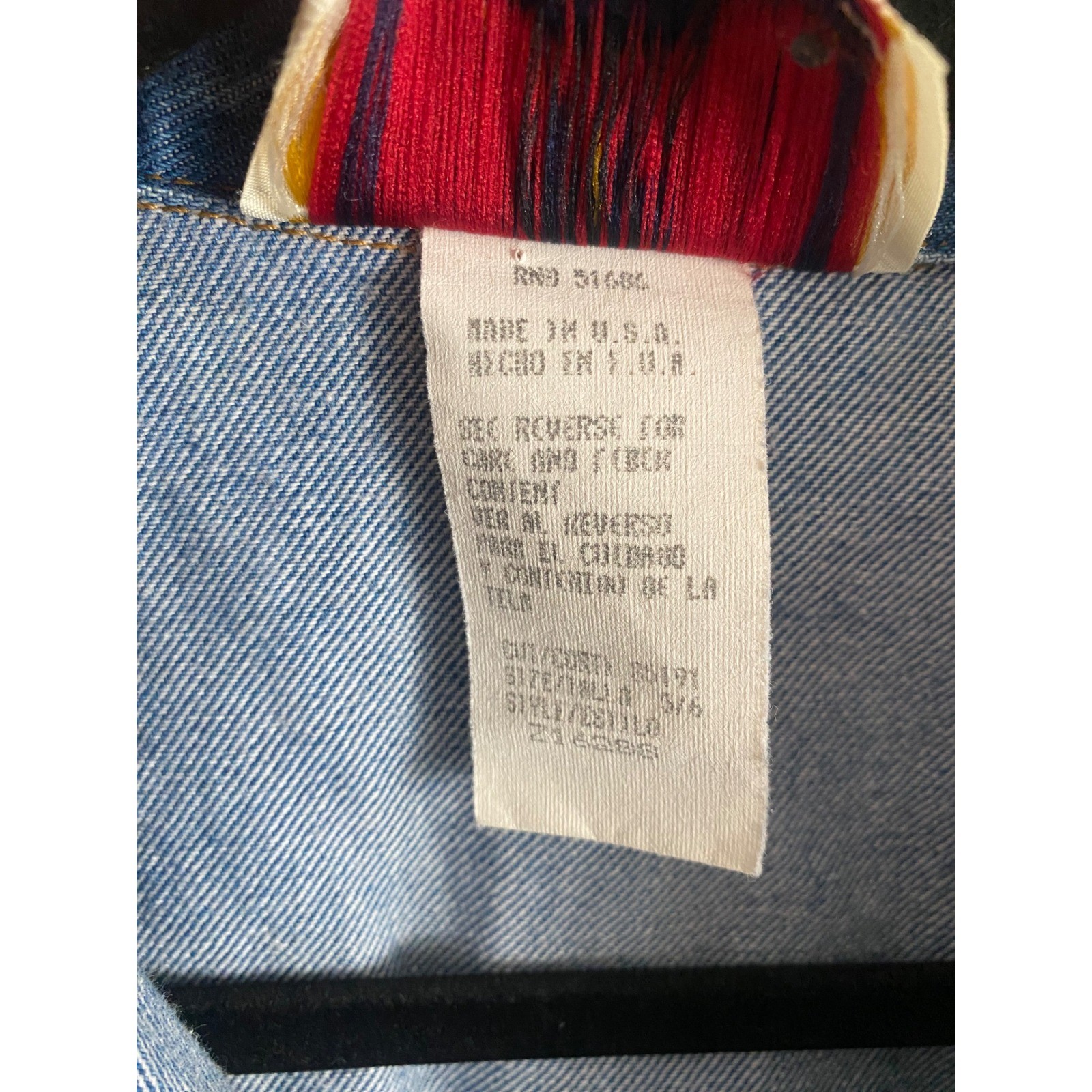 Tickets Clothing Vintage Denim Cropped Vest Blue Womens Size 5/6 Made in USA