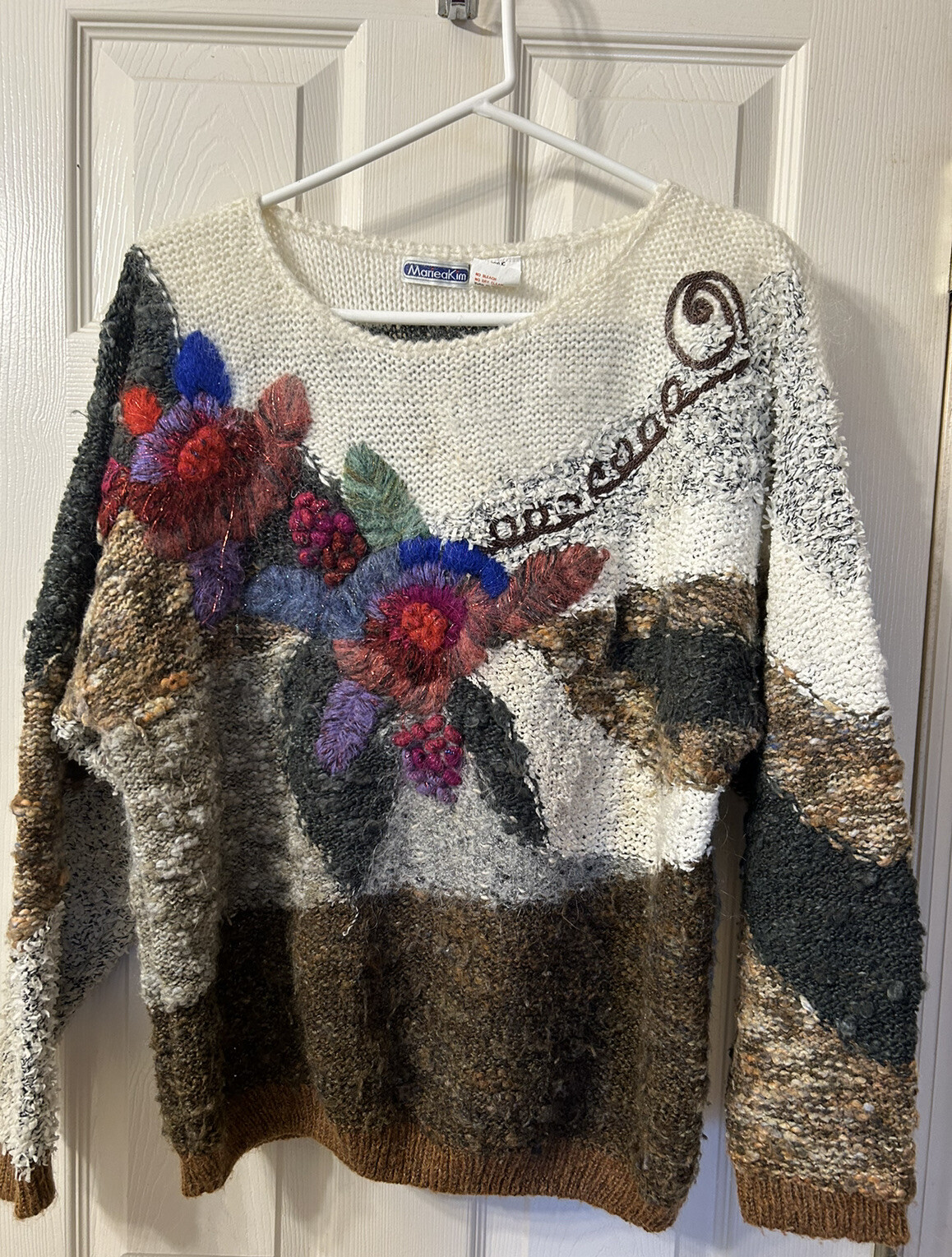 Vintage Mariea Kim Floral Sweater Women’s S