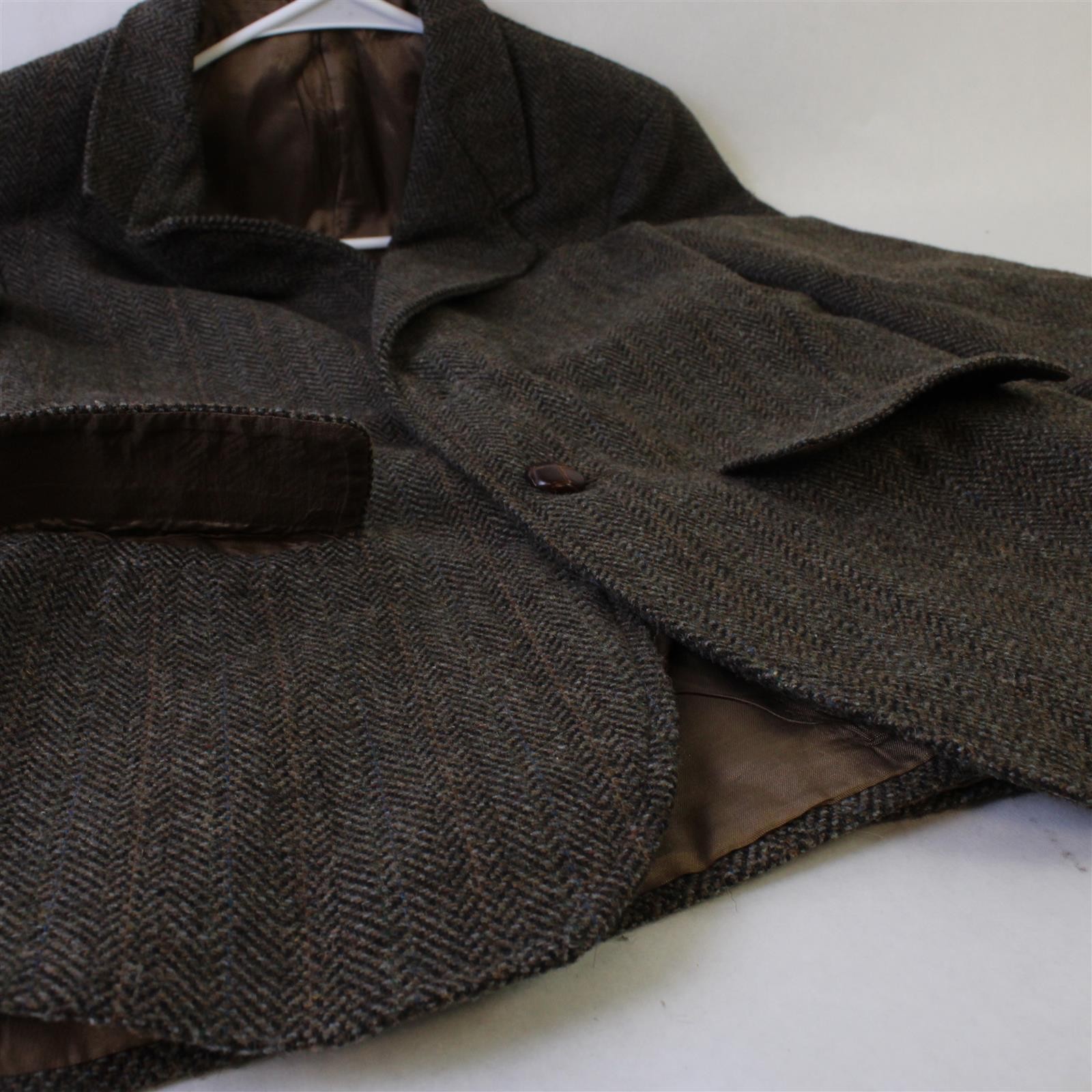 Vintage Jonathan Strong Women’s Brown Tweed Wool Blazer Jacket