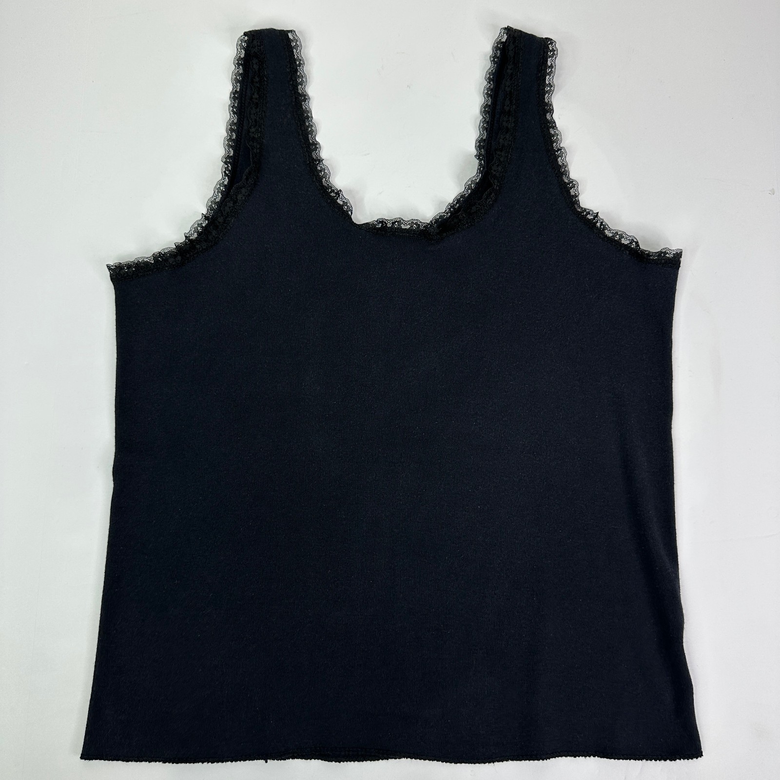 Vtg Harley Davidson 3D Emblem Tank Top Womens XL Black Rose Lace Biker 90s USA
