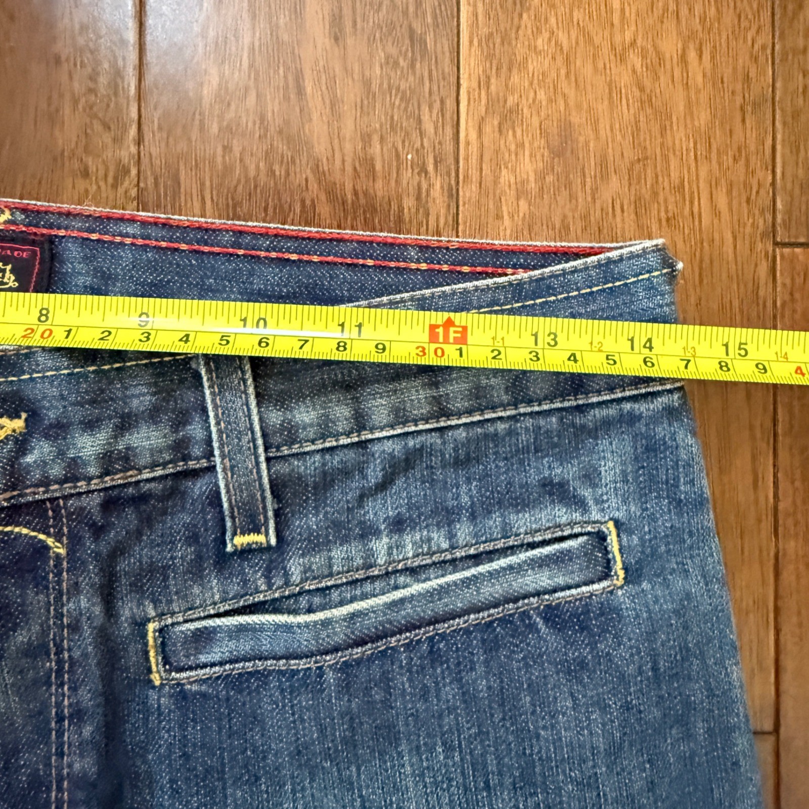 Von Dutch Originals Flare Jeans Womens 28 Y2K Low Rise Made USA Bootcut Boho