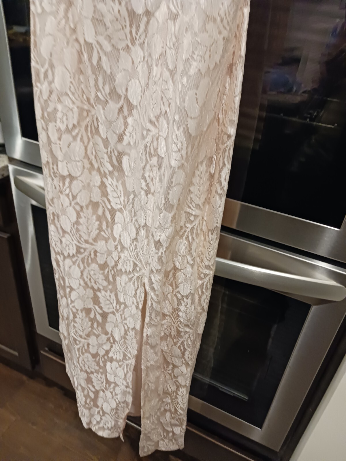 Vintage Michaelangelo Pink Lace Beaded Dress XS-Small