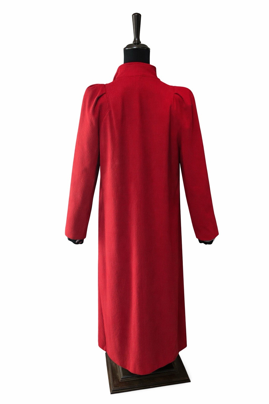 Vintage Beau Brumm Red Wool Coat Womens 12T Tall USA ILGWU Union Long Coat