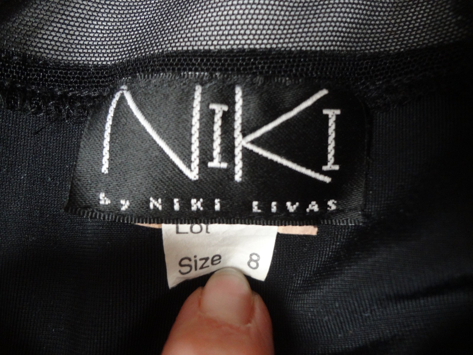 VINTAGE 1990s NIKI LIVAS BLACK VELVET FORMAL GOWN WOMENS SIZE 8 DRESS L823