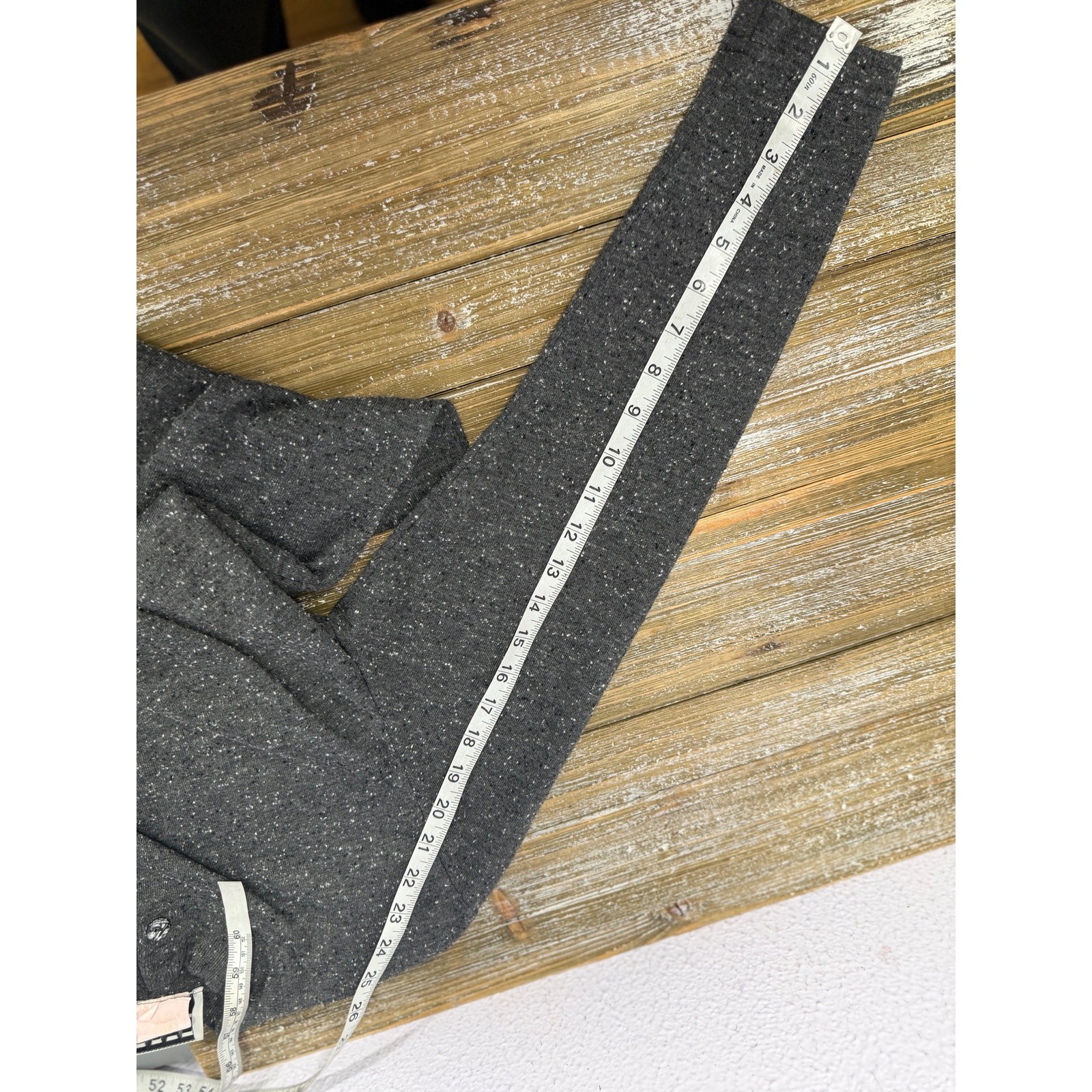 Vintage Teddi Mock Neck Top Womens Gray Speckled Minimalist M/L Grunge Soft Girl