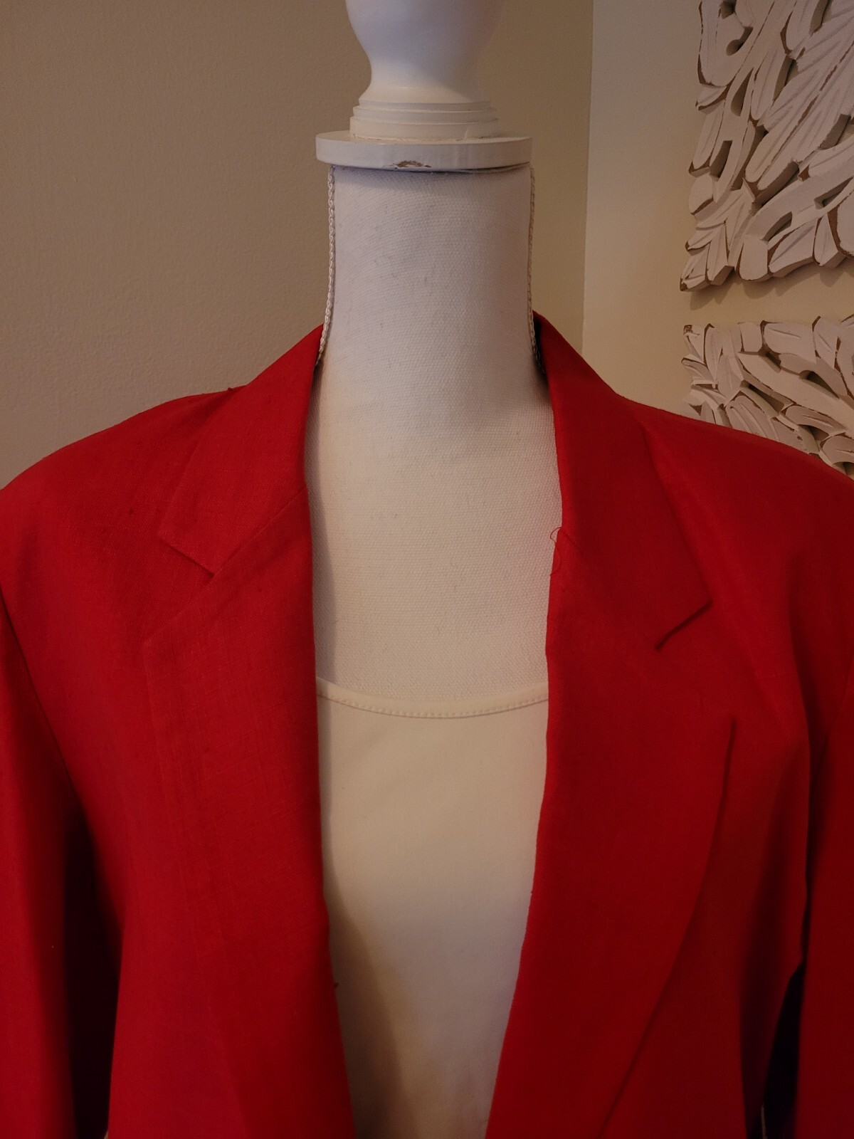 Carol Horn sz8 red linen blazer