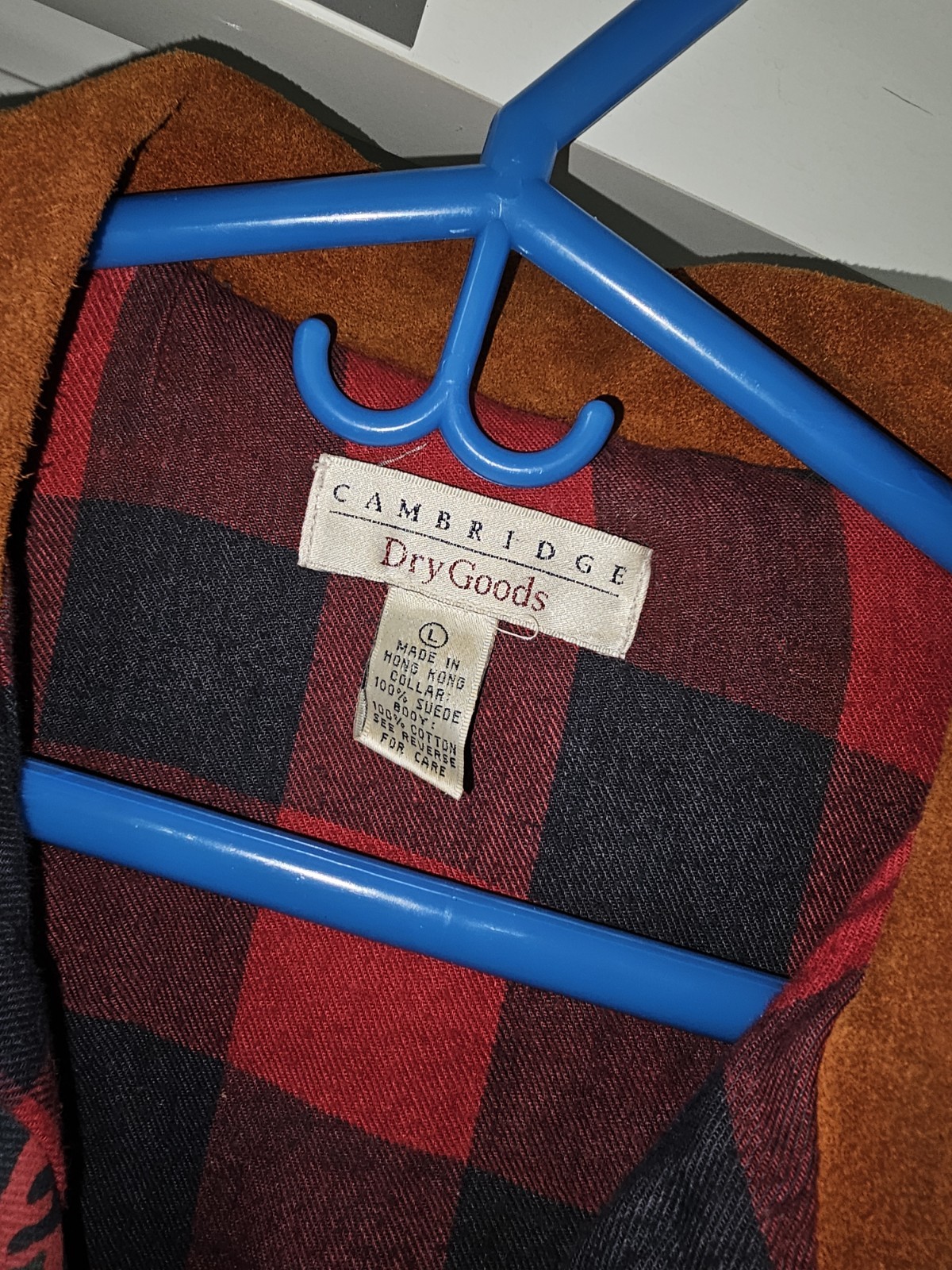Cambridge Dry Goods Southwest Aztec Jacket Flannel Lined Suede Geometric 1980s