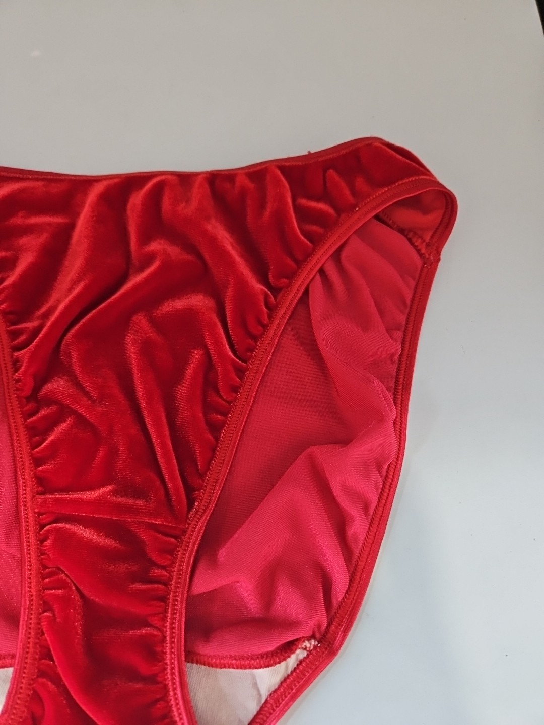 Vintage 1990’s Warner’s Body Beware Velvet Red Panties Sz Small(5)