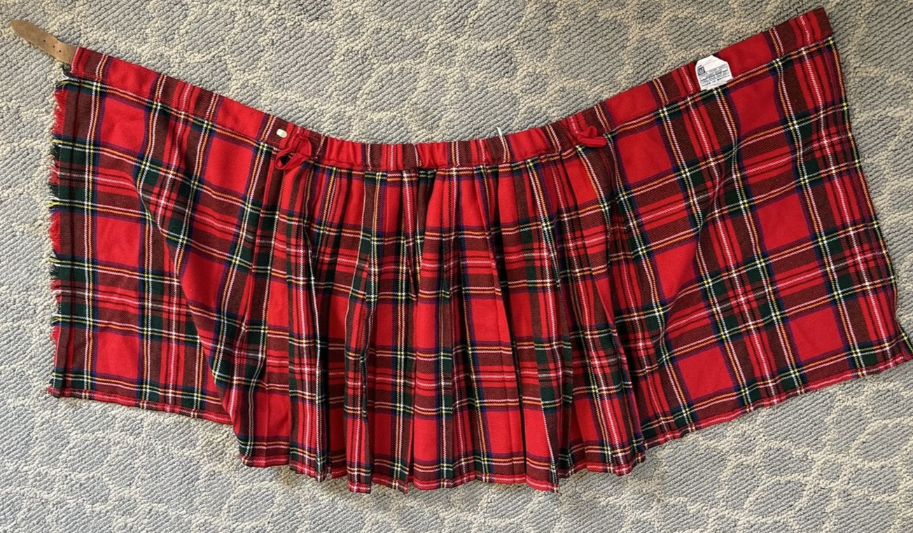 Vtg St Michael Acrilan & Wool Mini Skirt Kilt 23-26″Waist 15” Length Age 9