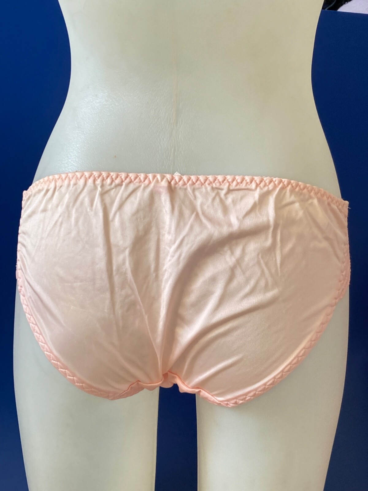 Vintage Bombshell Jill St John Lace Bikini Panties Peach Pink M