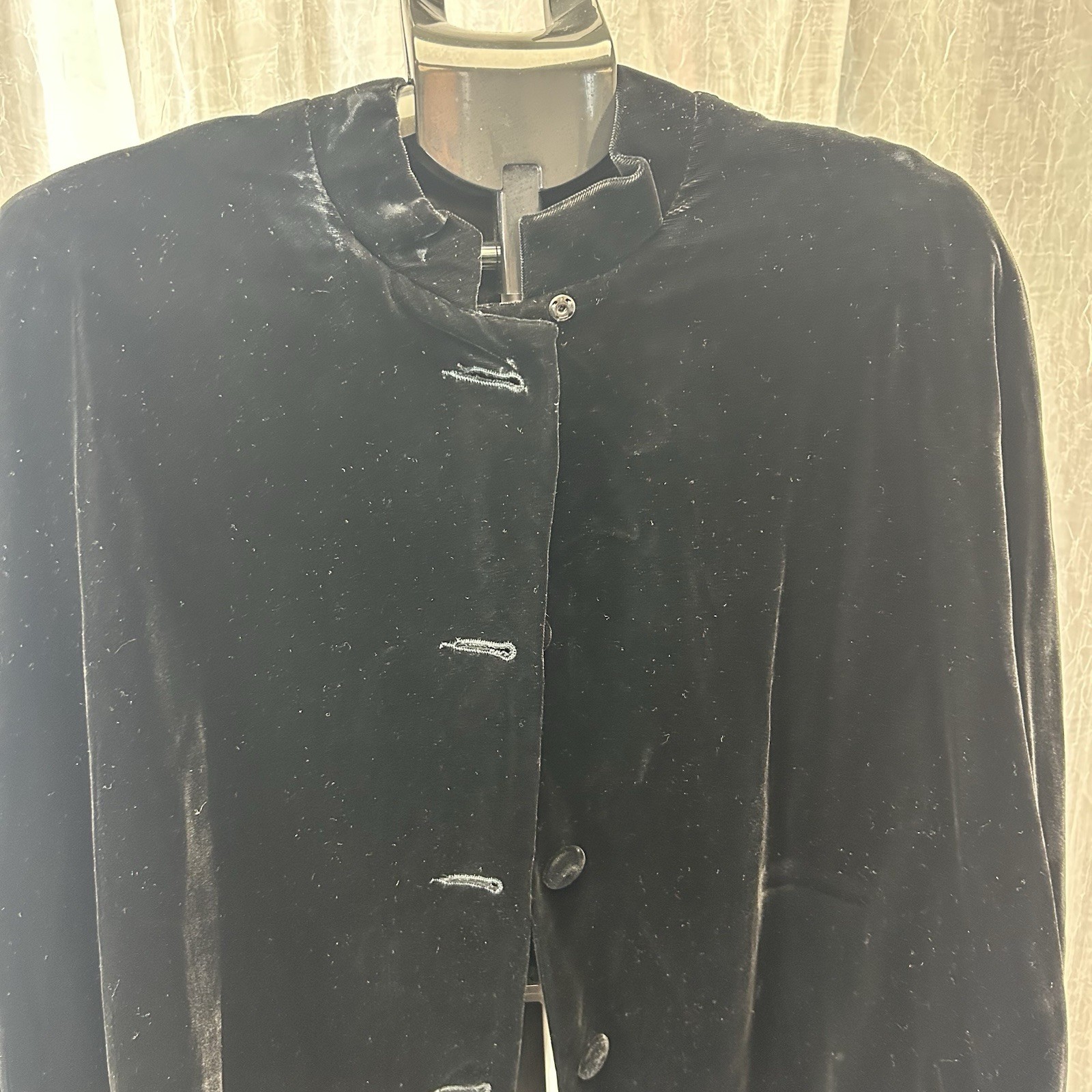 Vintage Queen Of The Capes Country Place Black Velvet Cape Romantic Goth