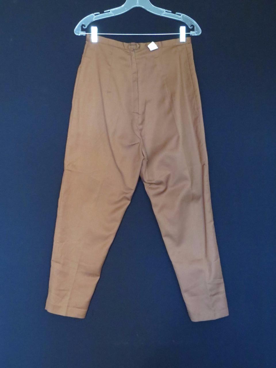 VINTAGE 1960’S DEADSTOCK NEVER WORN BROWN COTTON CAPRIS SIZE 28 INCH WAIST