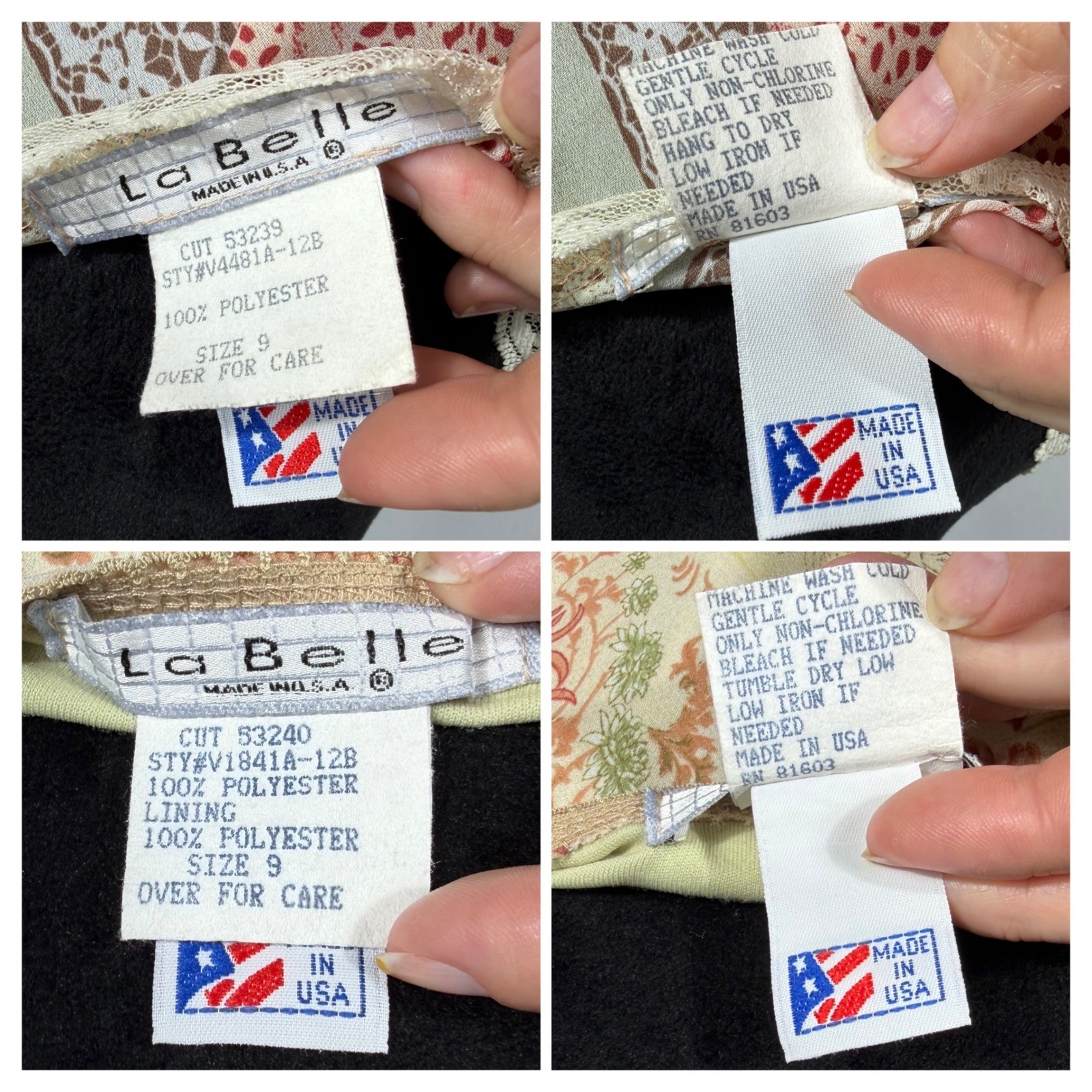 Vtg Y2K La Belle Floral Patchwork 2 Pc Set S/M Peplum Top Midi Skirt Pink Lace