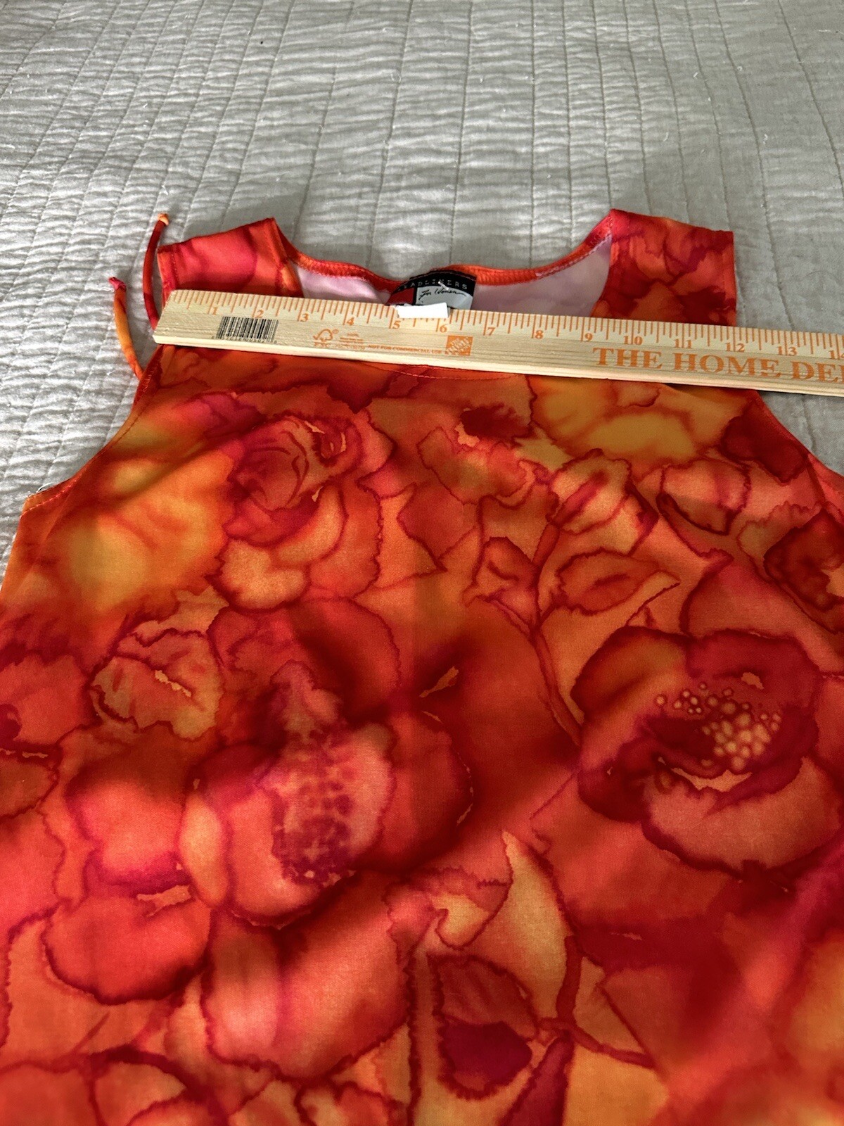 Vtg 80s Headliners For Women M Floral Hawaiian Print Dress USA Romantic Modest
