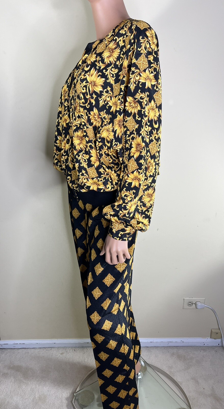 Vintage 1980’s Size 10 Collections by Josephine L/Sleeve Poly Jacket & Pant Set