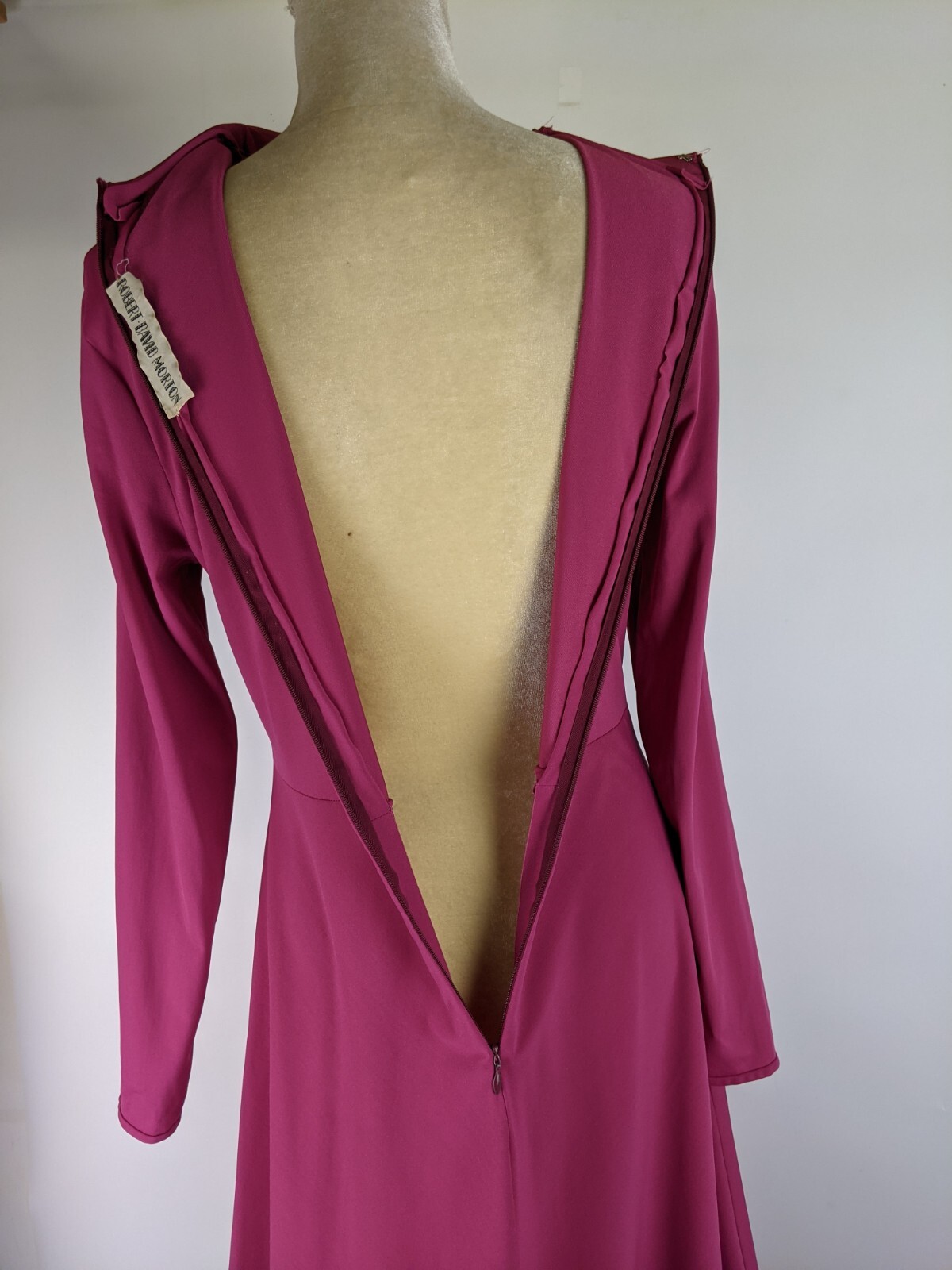 Vintage Designer Robert David Morton Maxi Dress Gown Disco 1970s Womens XS Small