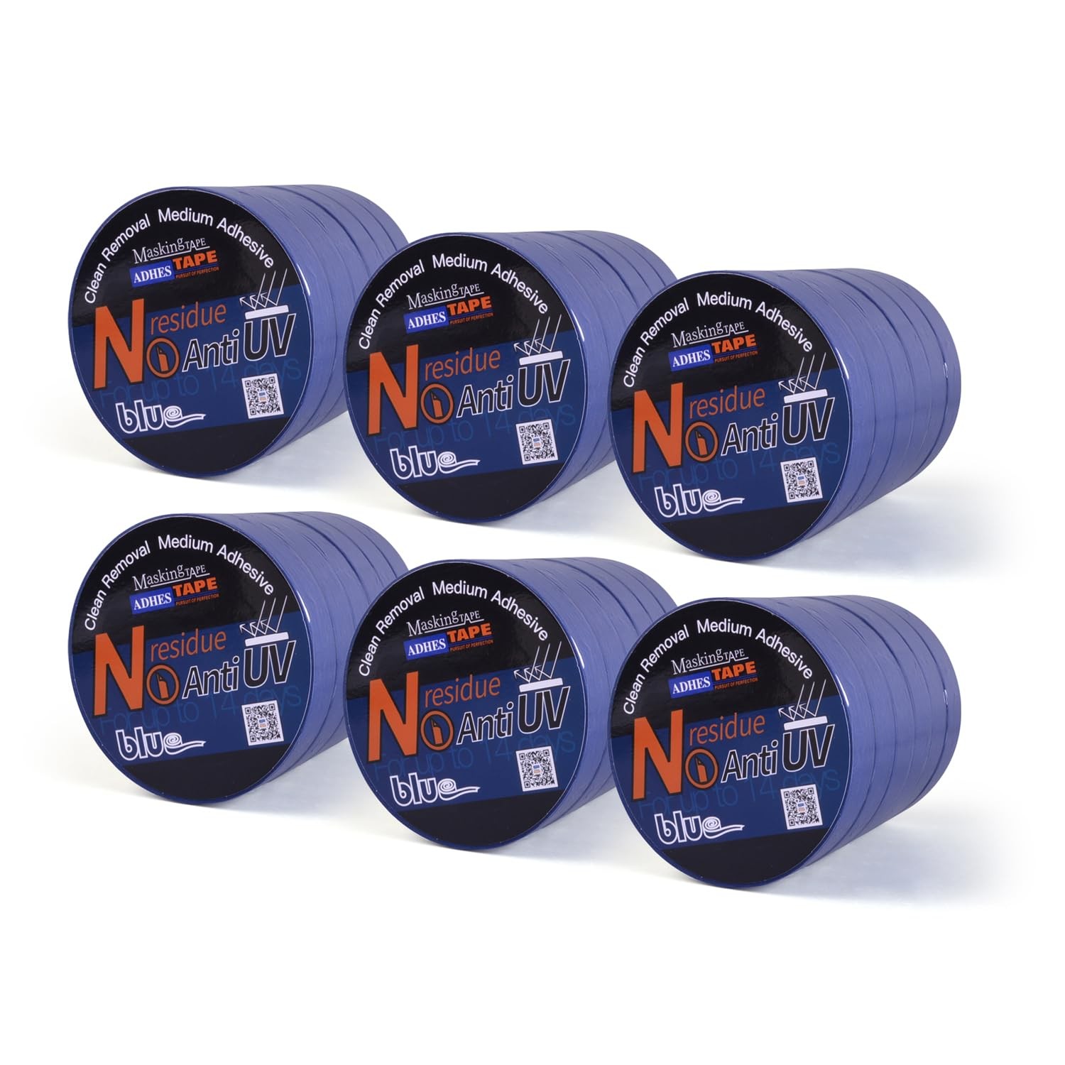 ADHES Blue Painters Tape for Walls, UV Resistant, 14-Day Clean Removal