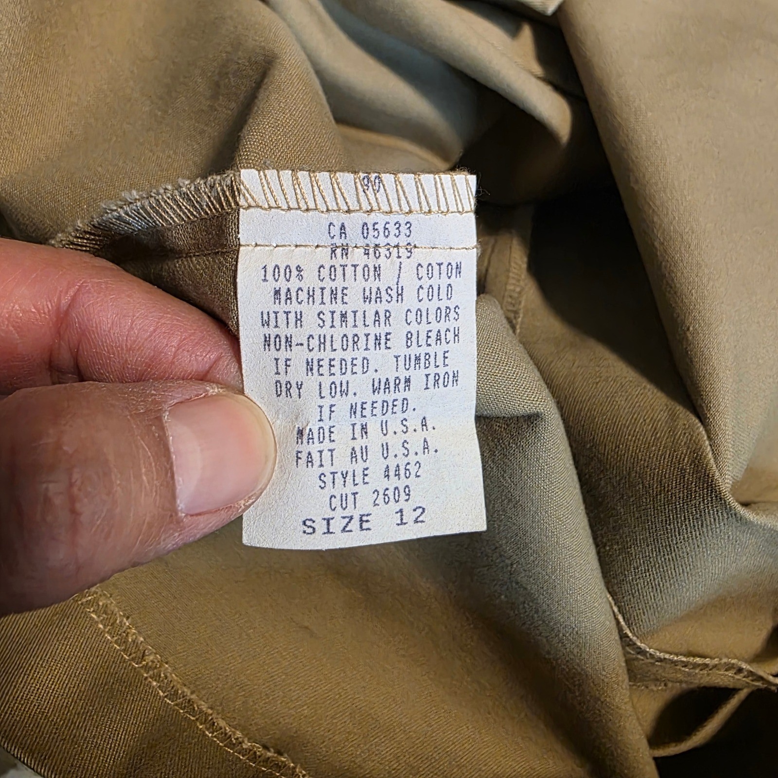 Gotcha Covered Maxi Skirt 30″ Waist Khaki Button Front Pleated Cotton Twill USA