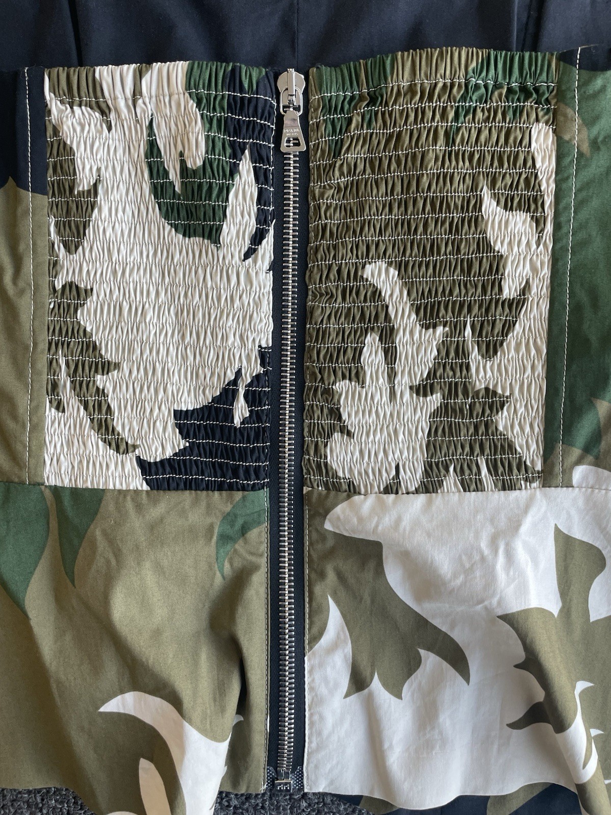 Vintage Prada Camouflage Military Corset Bustier Top Size 46 Neiman Marcus
