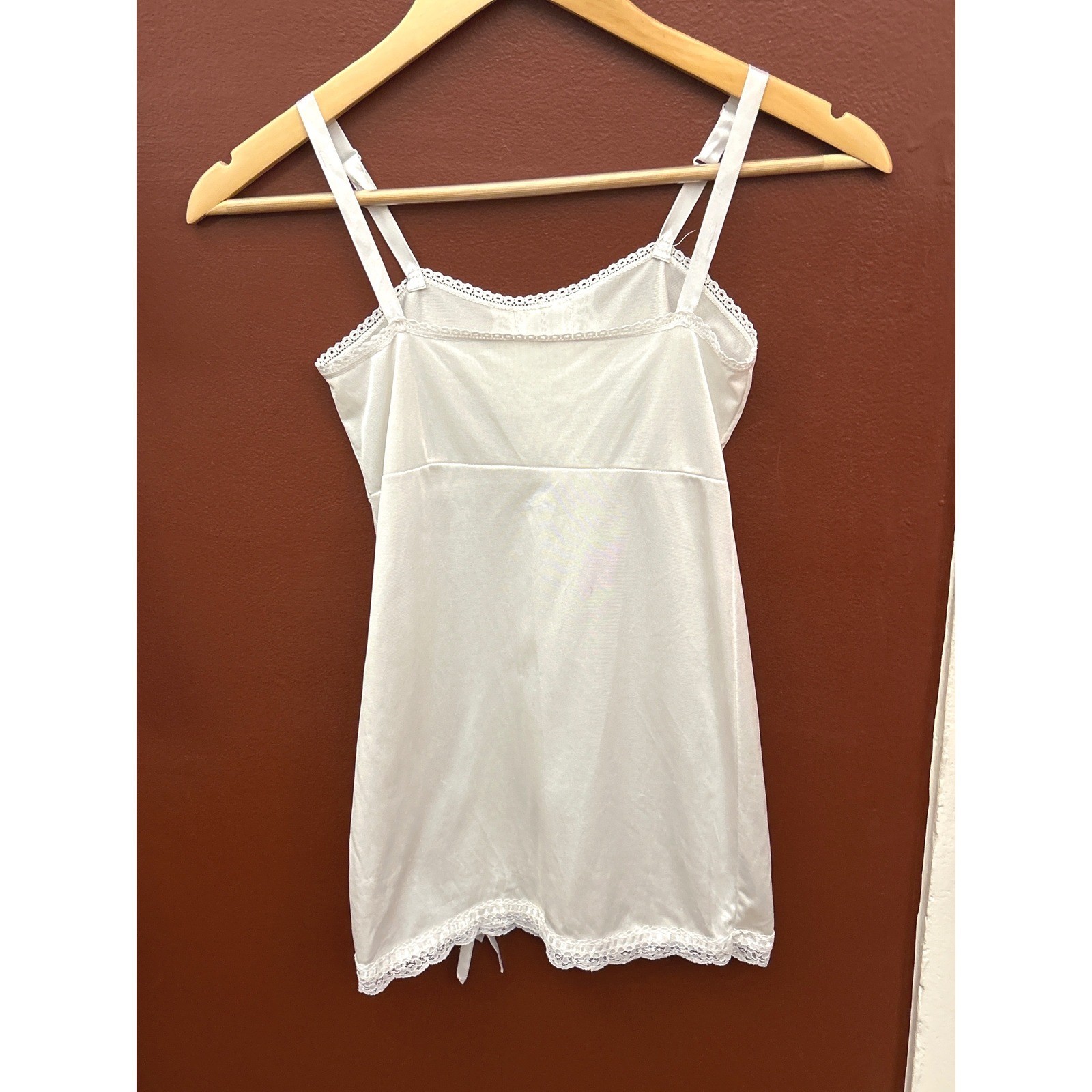 Vintage Romantic White Satin Camisole Coquette Balletcore Angelcore Lingerie Top