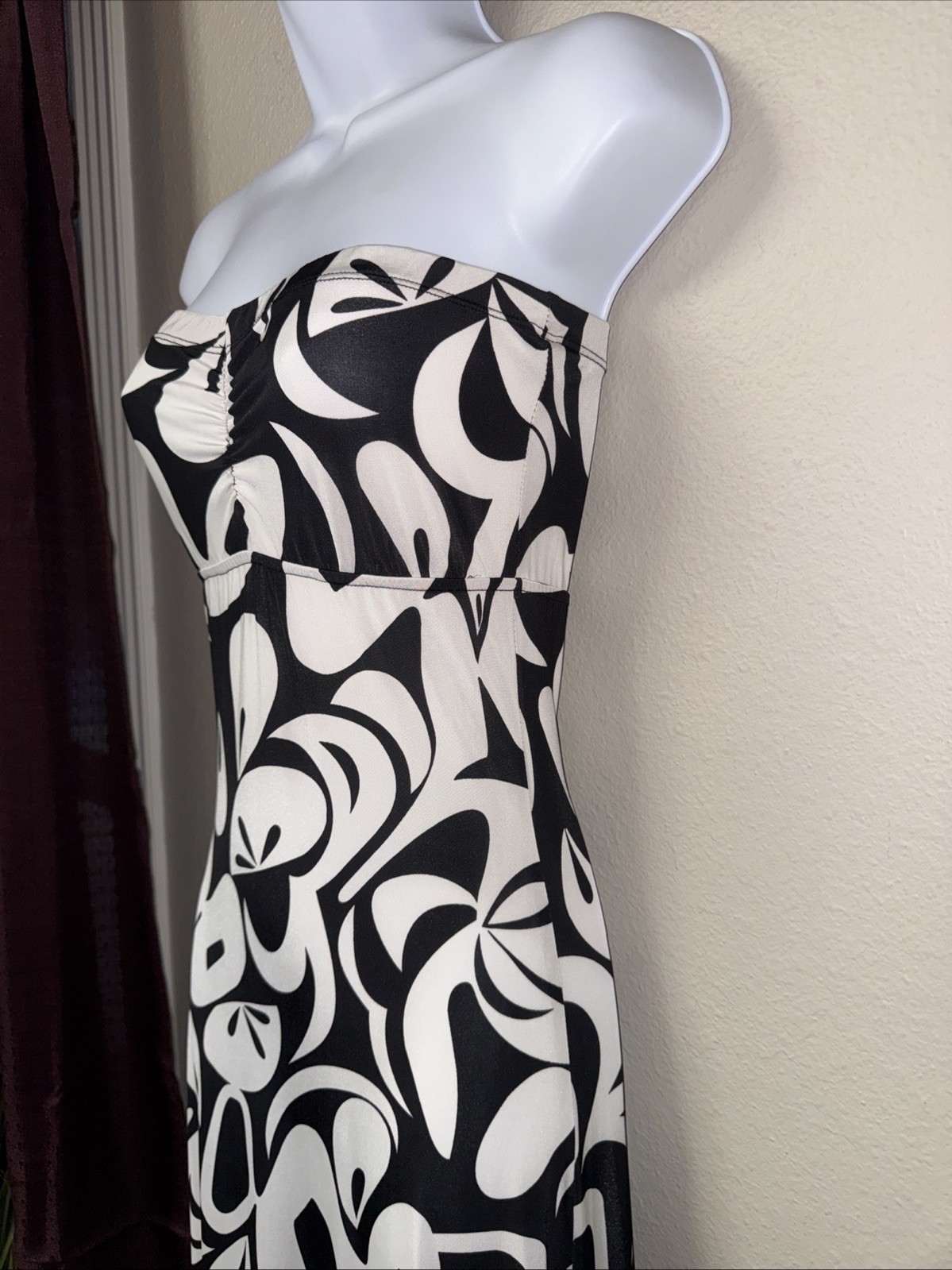 #873 Luly K Vintage Halter Maxi Dress Size Small