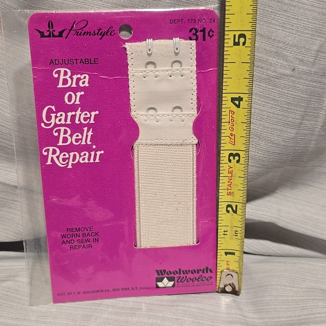 VTG Primstyle Adjustable Bra Or Garter Belt Repair Woolworth Dept 173 #24 & #27
