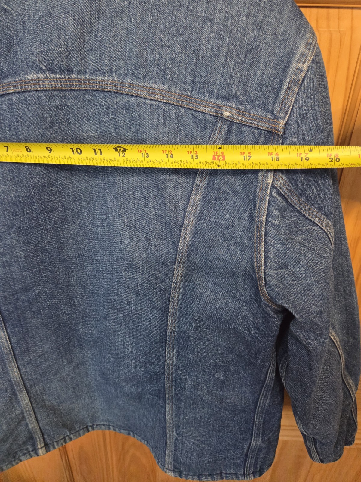 Vintage 1970s Carhartt Denim Sherpa Lined USA union made size 44