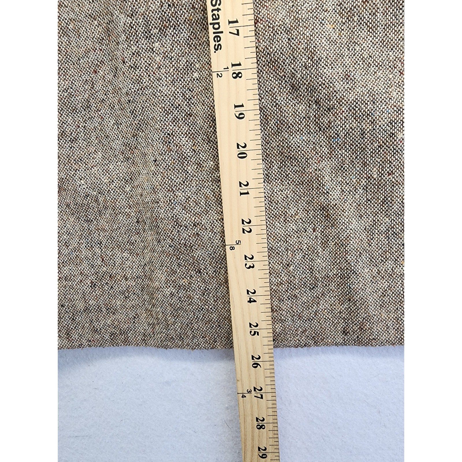 Vintage Brown Tweed Wool Blend Pencil Skirt Size 24″