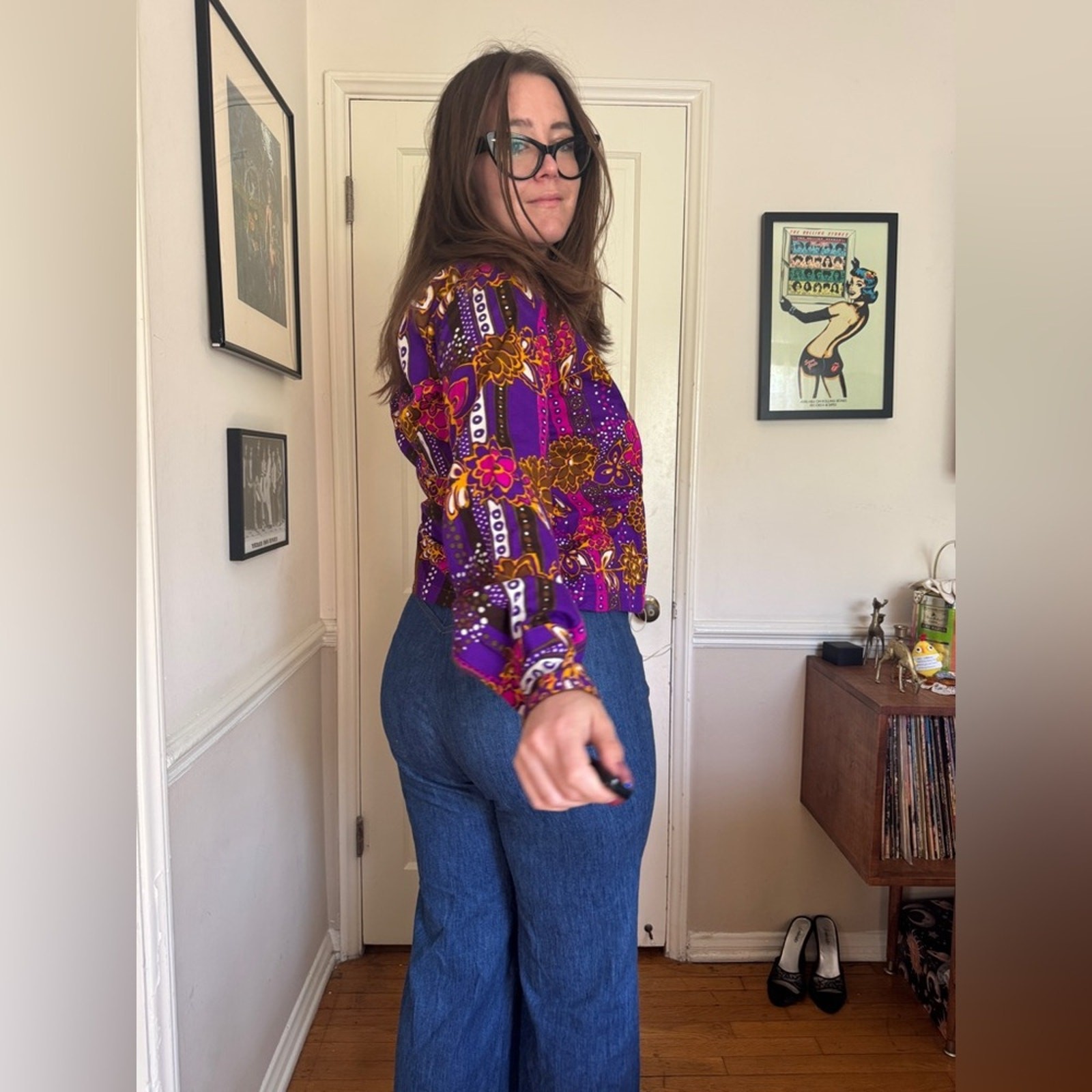70s Vintage Acrylic Barkcloth Honeymoon Set – Dress and Shirt