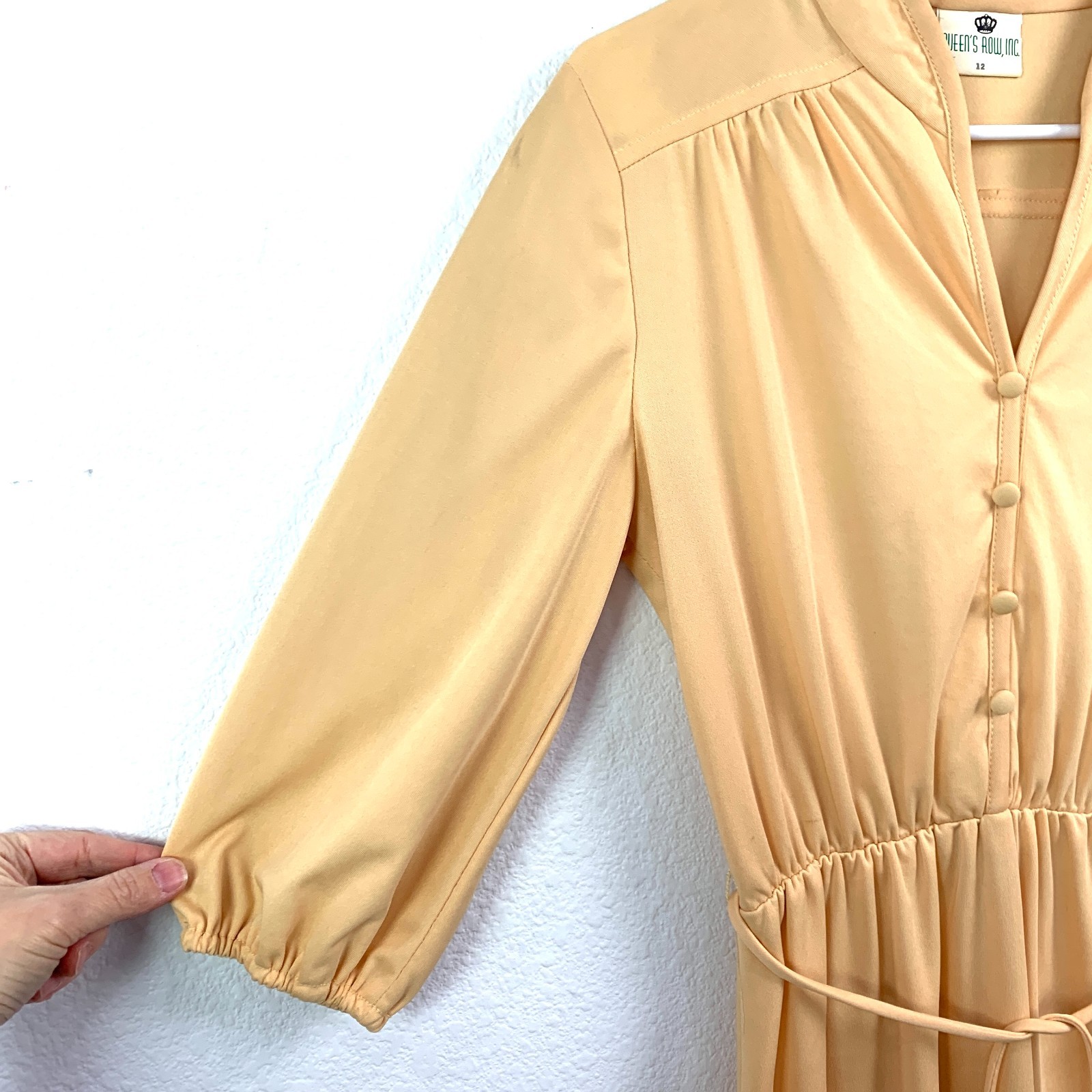 Vintage Queen’s Row Yellow Modest Secretary Dress Size 12