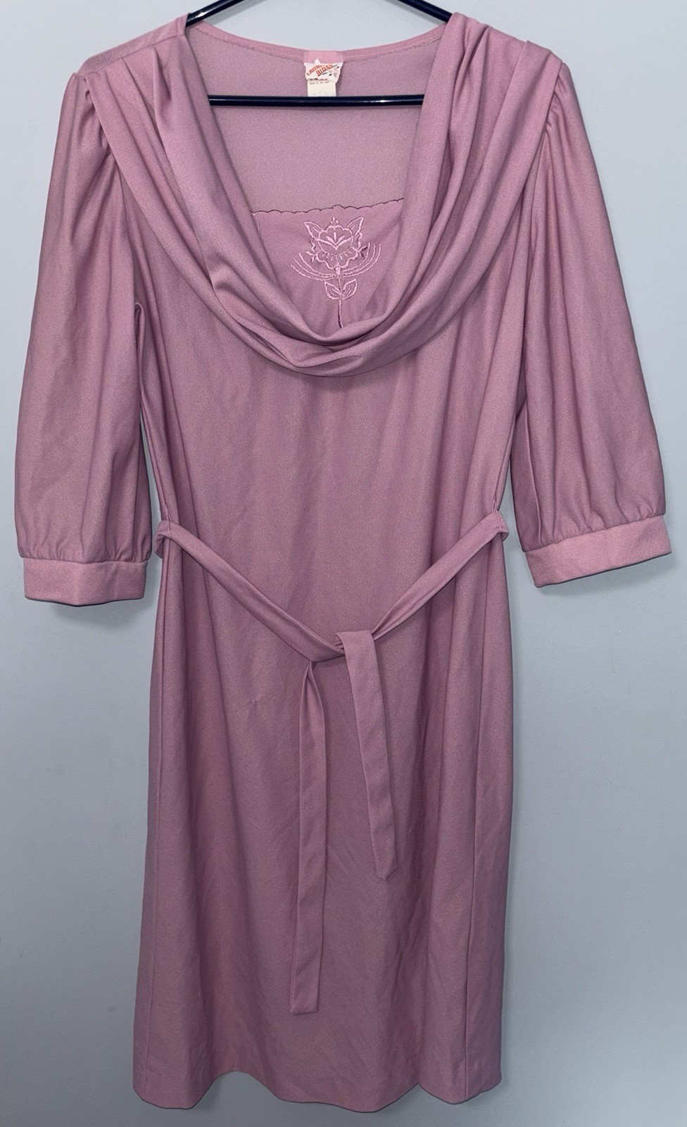 Vintage Laurel Ridge Women’s 16 Dress Rose Color Camisole Look Embroidered