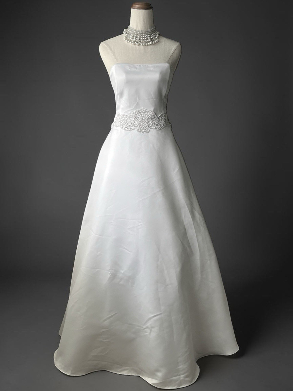 Vintage 90s Jessica McClintock Bridal Wedding Dress Gown Strapless A-Line – 10