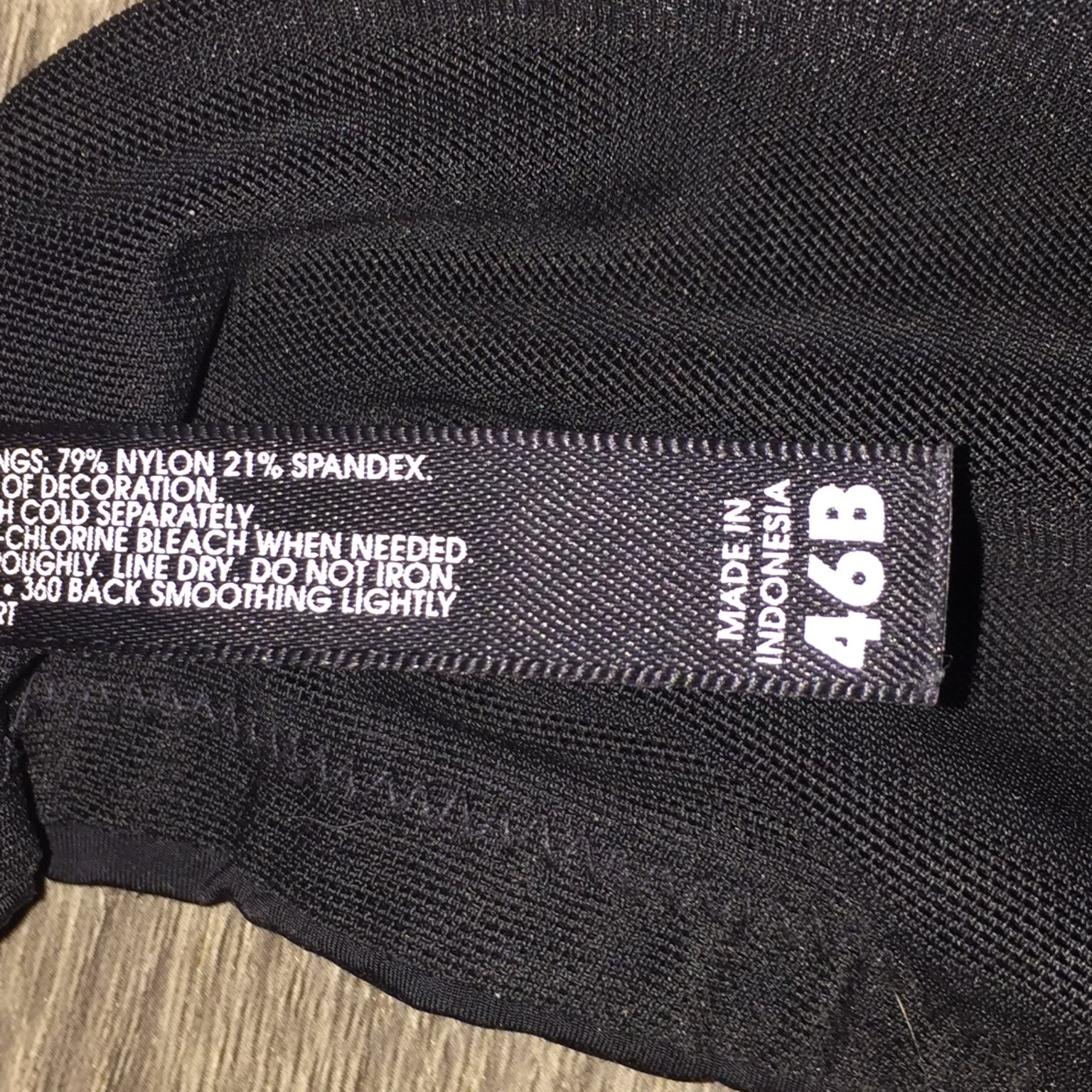 Torrid Curve Bra Black 46B Nylon Spandex