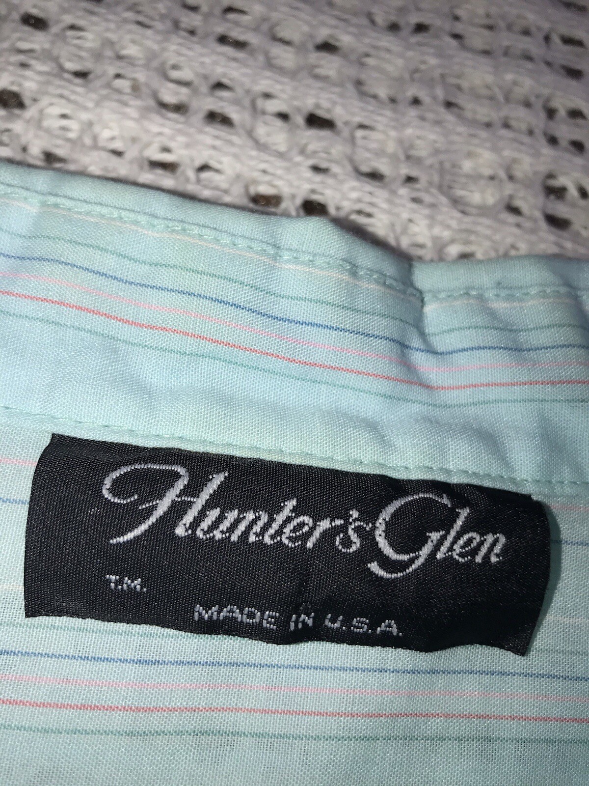 80’s Vtg Women’s Colorful Stripe Blue Top Shirt Hunter’s Glen Button Up Medium