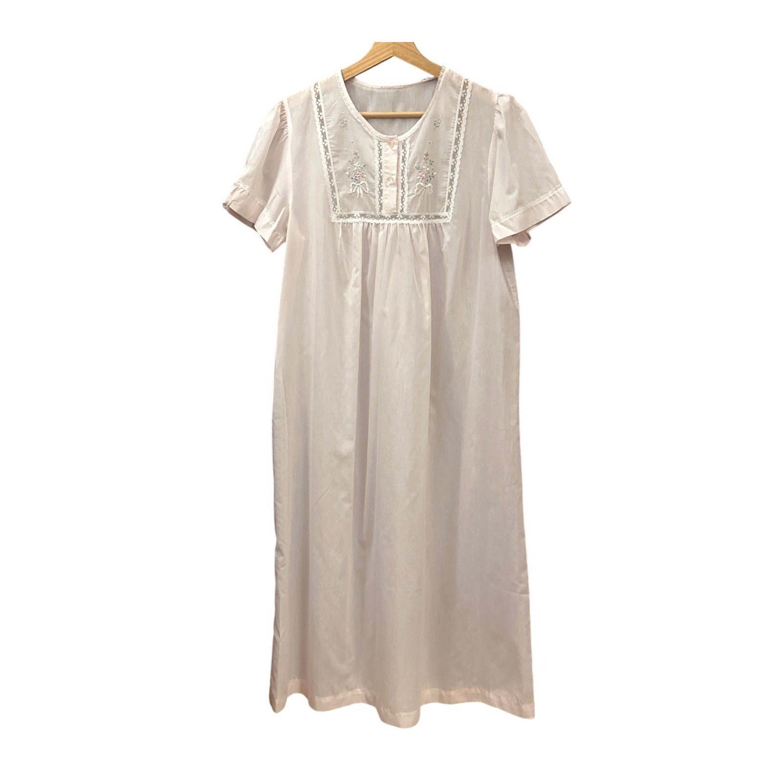 Vintage Unbranded Pink Nightgown Coquette Cottagecore Grandmacore