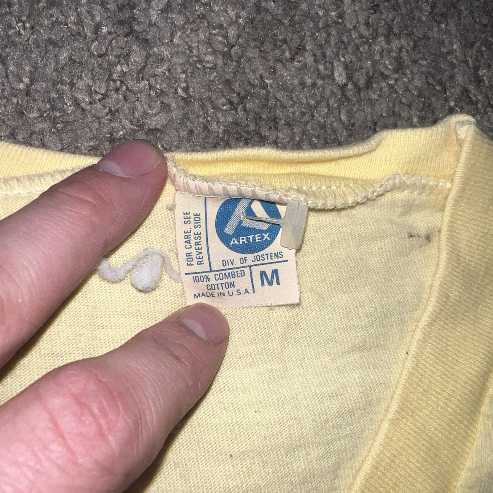 VTG 1958 Snoopy Woodstock Peanuts Raglan T-shirt Womens Yellow Artex USA