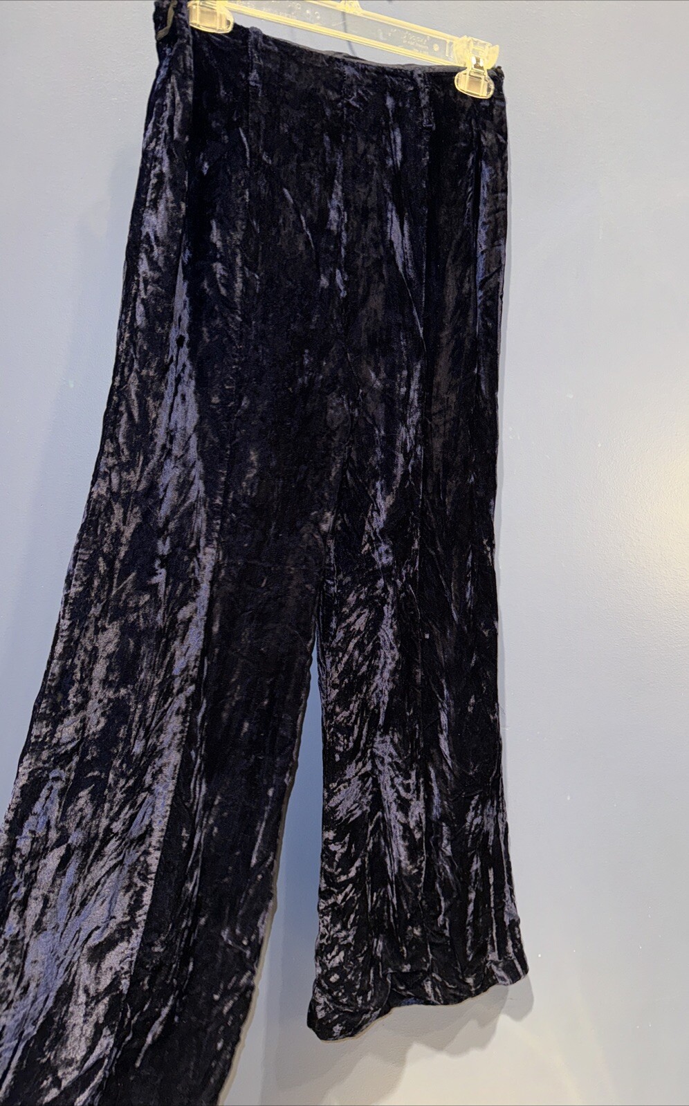 26 X 29 Vintage Wide Leg Crushed Velvet Pants, Talon Zip, 1960’s Hippie Jr House